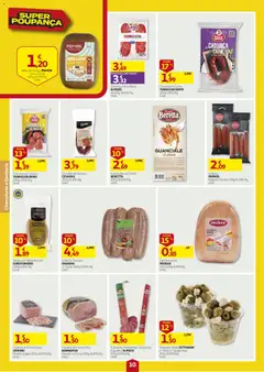 Pré-visualização Auchan folheto válido de 27/08/2026 | Página: 10 | Produtos: Frango, Salsicha, Chouriço, Queijo feta