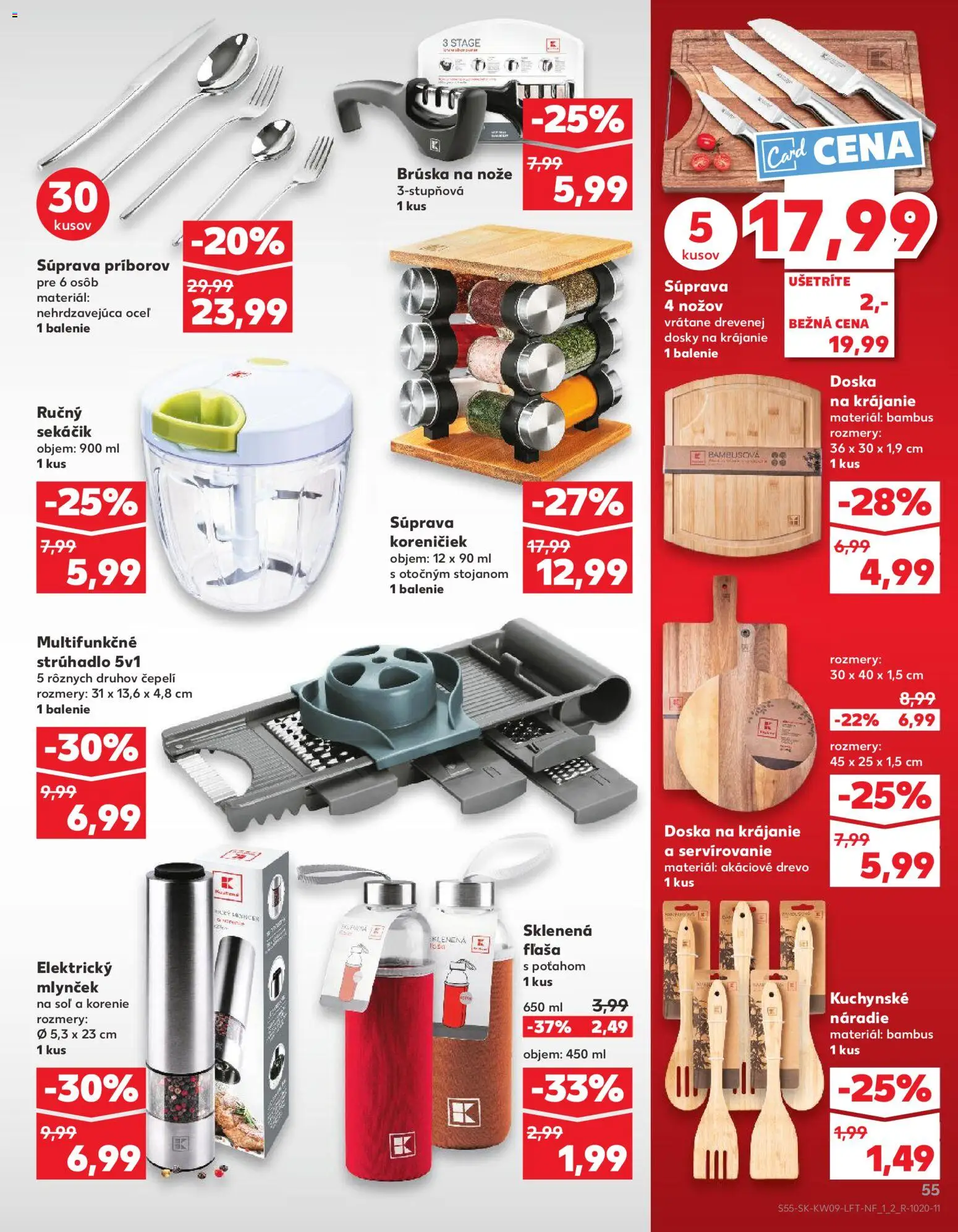 Nové Kaufland akcie – leták je platný od 26.02.2026 | Strana: 55 | Produkty: Náradie, Korenie, Soľ, Mlynček
