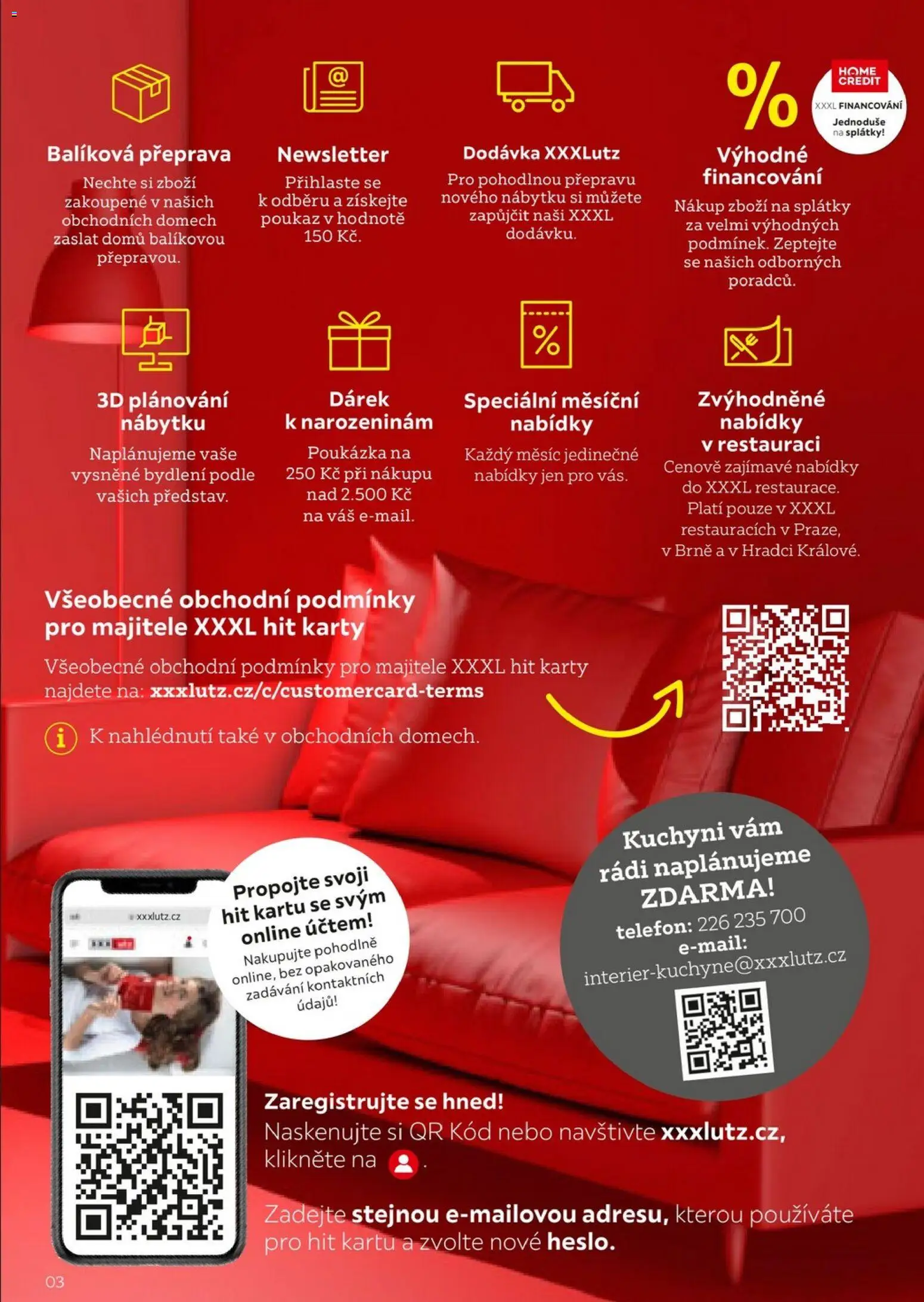XXXLutz leták - Být věrným zákazníkem se vyplatí od 01.08.2026 | Strana: 3 | Produkty: Telefon, Karty