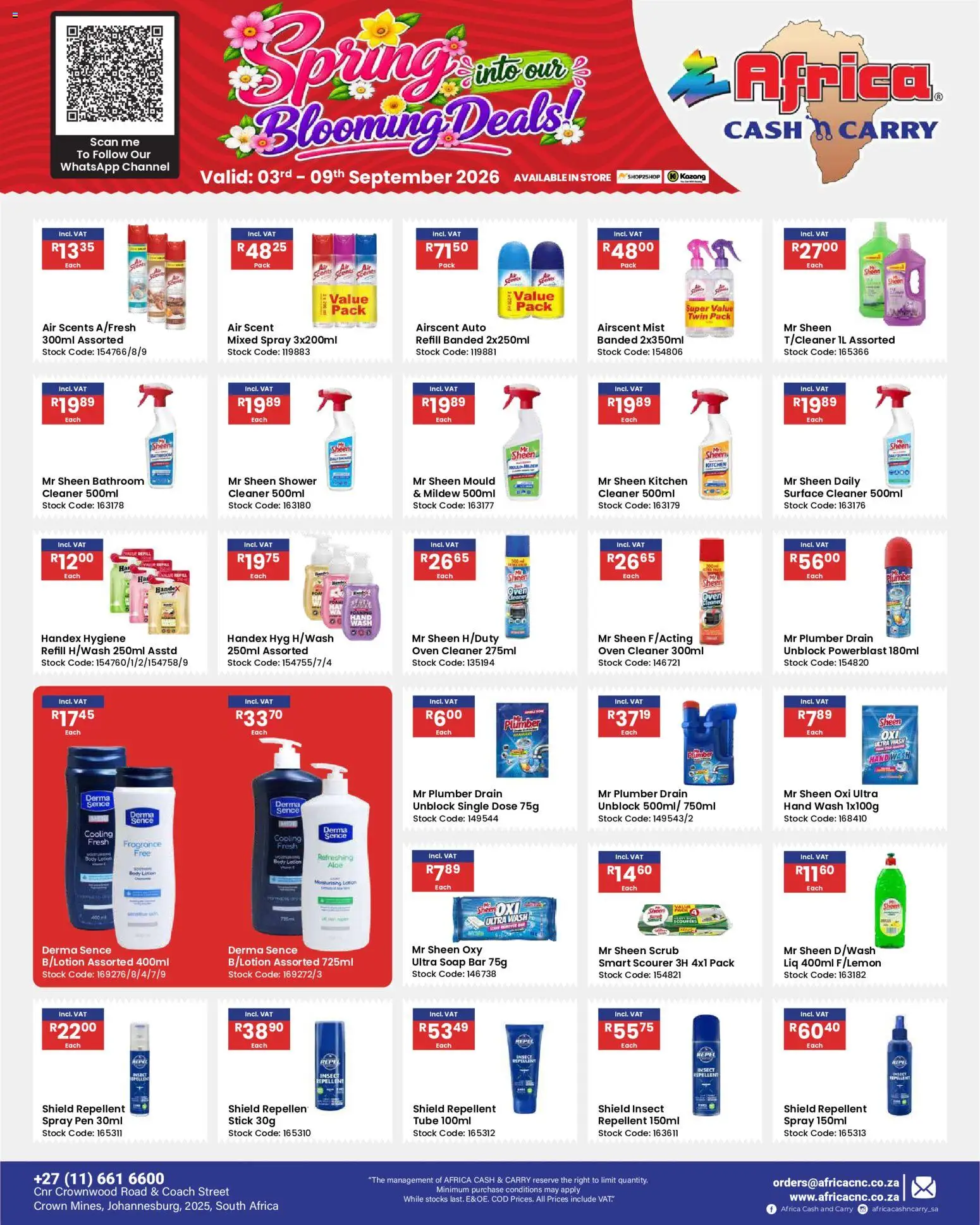 New Africa Cash & Carry catalogue – valid from 03/09/2026 | Page: 74 | Products: Oven, Shower, Surface cleaner, Pen
