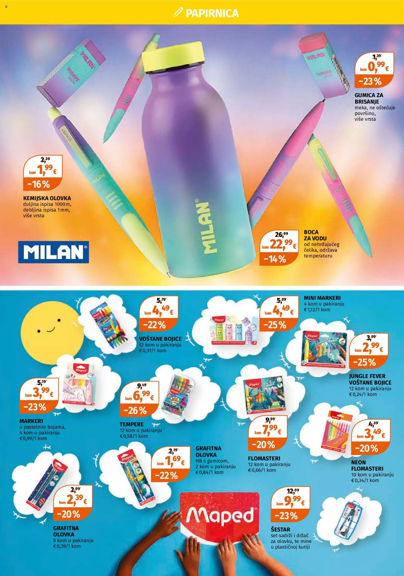 Müller katalog | vrijedi od 17.08.2026 | Stranica: 8 | Proizvodi: Šestar, Tempere, Flomasteri, Kemijska olovka