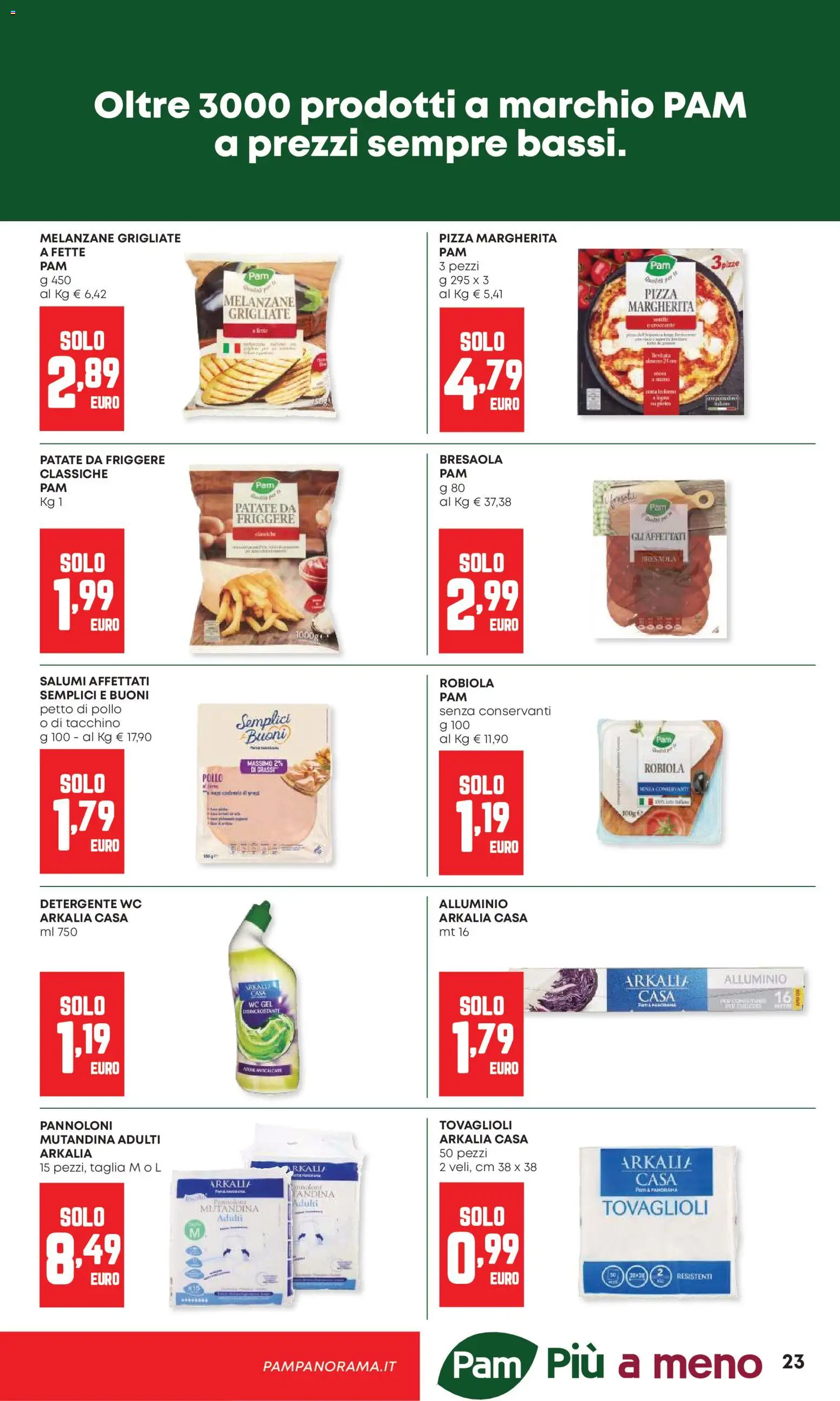Volantino Panorama del 04.06.2026 | Pagina: 23 | Prodotti: Pizza, Bresaola, Patate, Alluminio