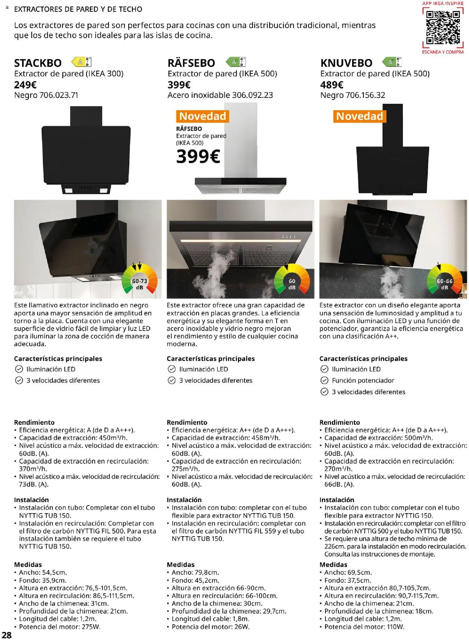 Catálogo IKEA Electrodomésticos │ válido desde el 07.05.2026 | Página: 28 | Productos: Cable, Cocina, Galette de chaise