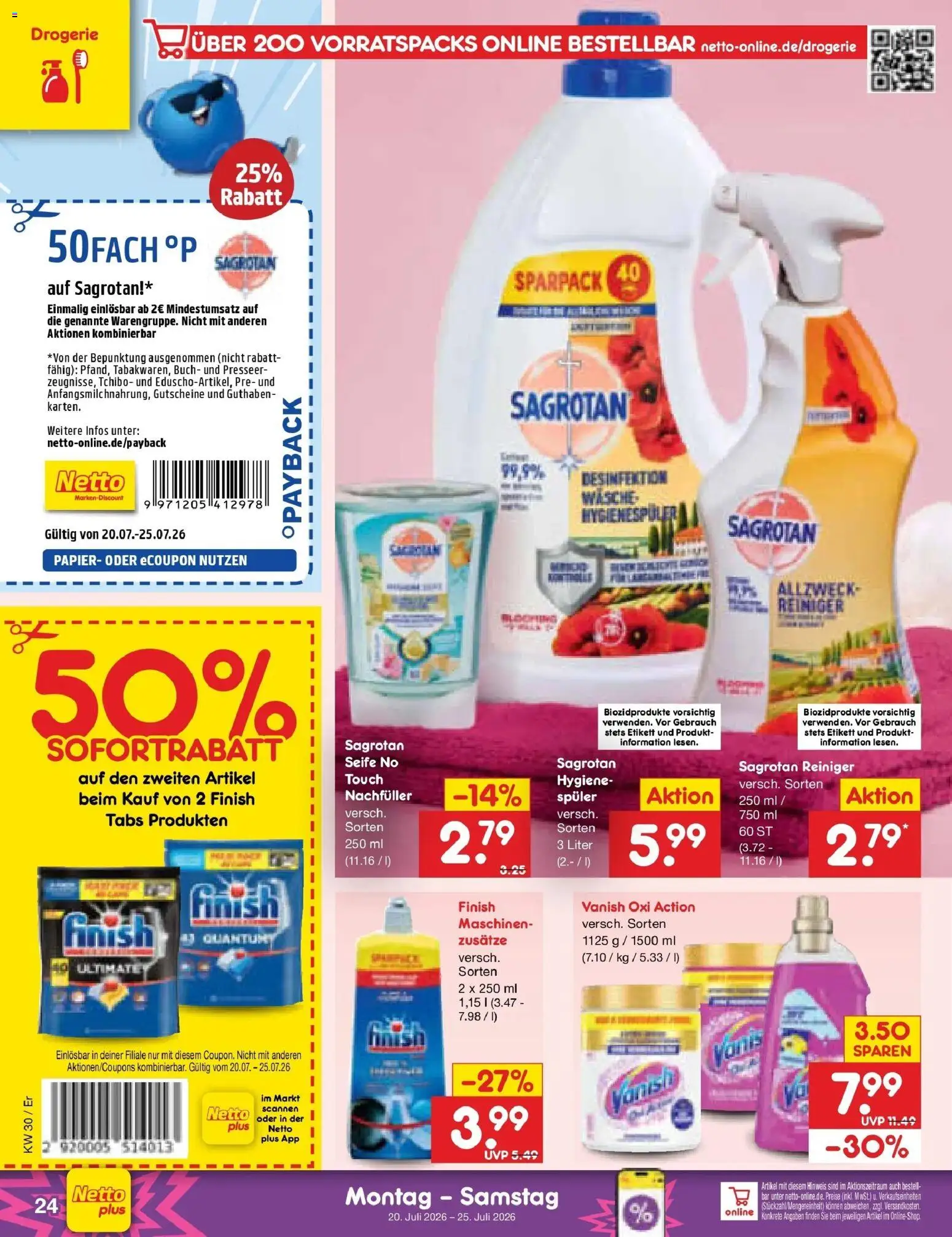 Netto Marken-Discount Prospekt Weimar – gültig ab 20.07.2026 | Seite: 40 | Produkte: Finish, Seife