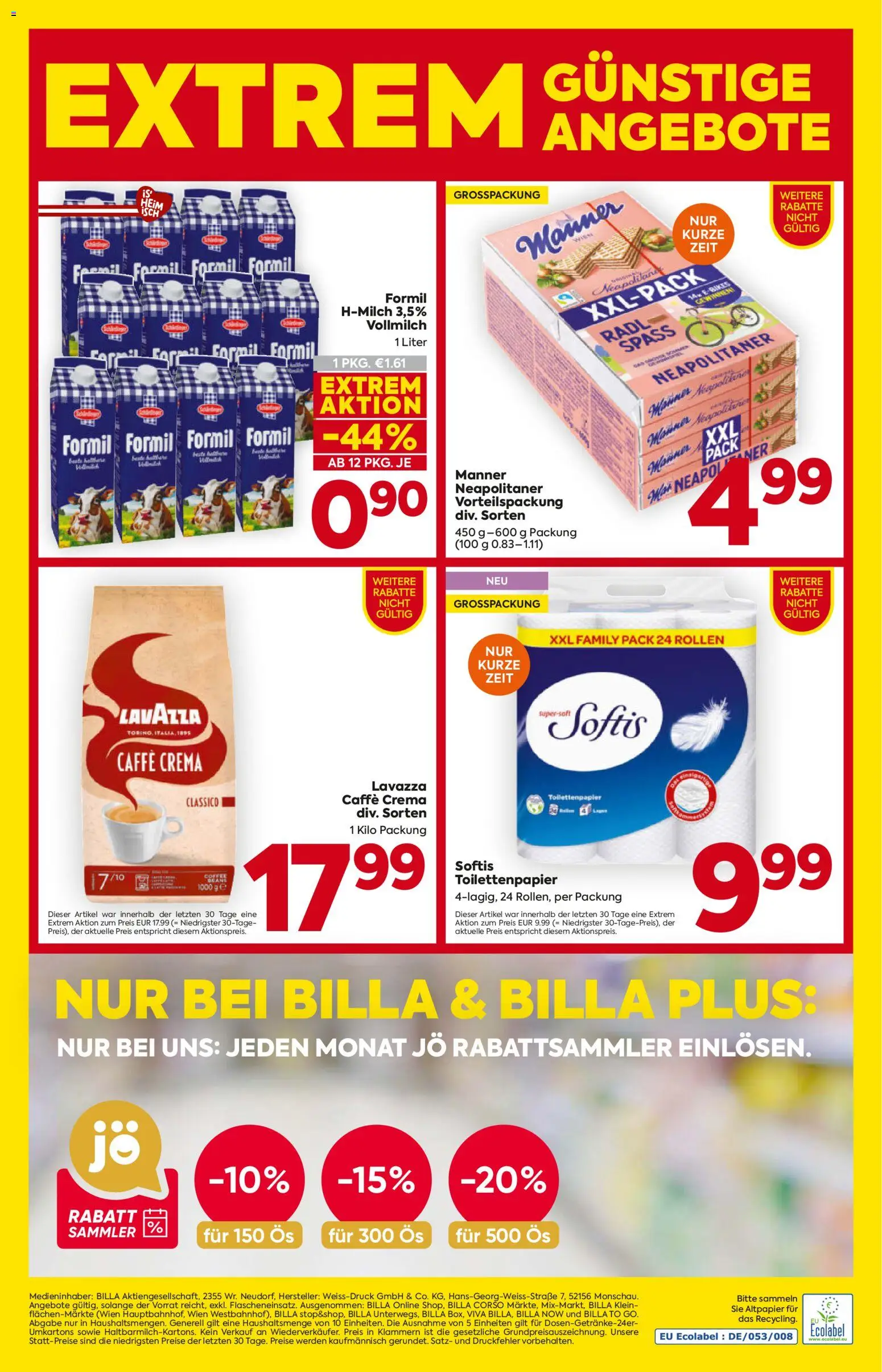Billa AT akciós ujság - amely érvényes a következő dátumtól: 2026.08.13. | Oldal: 16 | Termékek: Lavazza