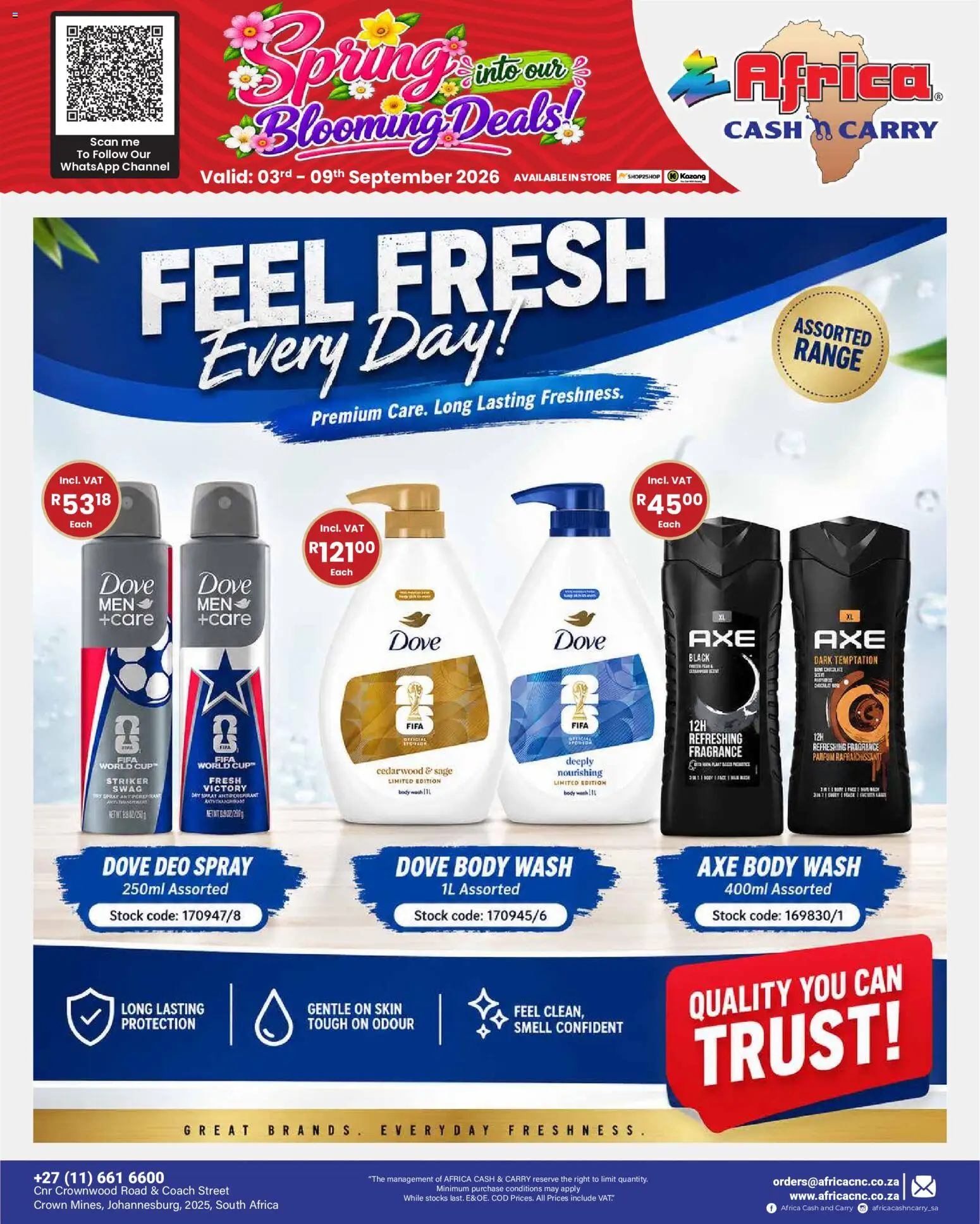 New Africa Cash & Carry catalogue – valid from 03/09/2026 | Page: 6 | Products: Fragrance, Stock, Body wash