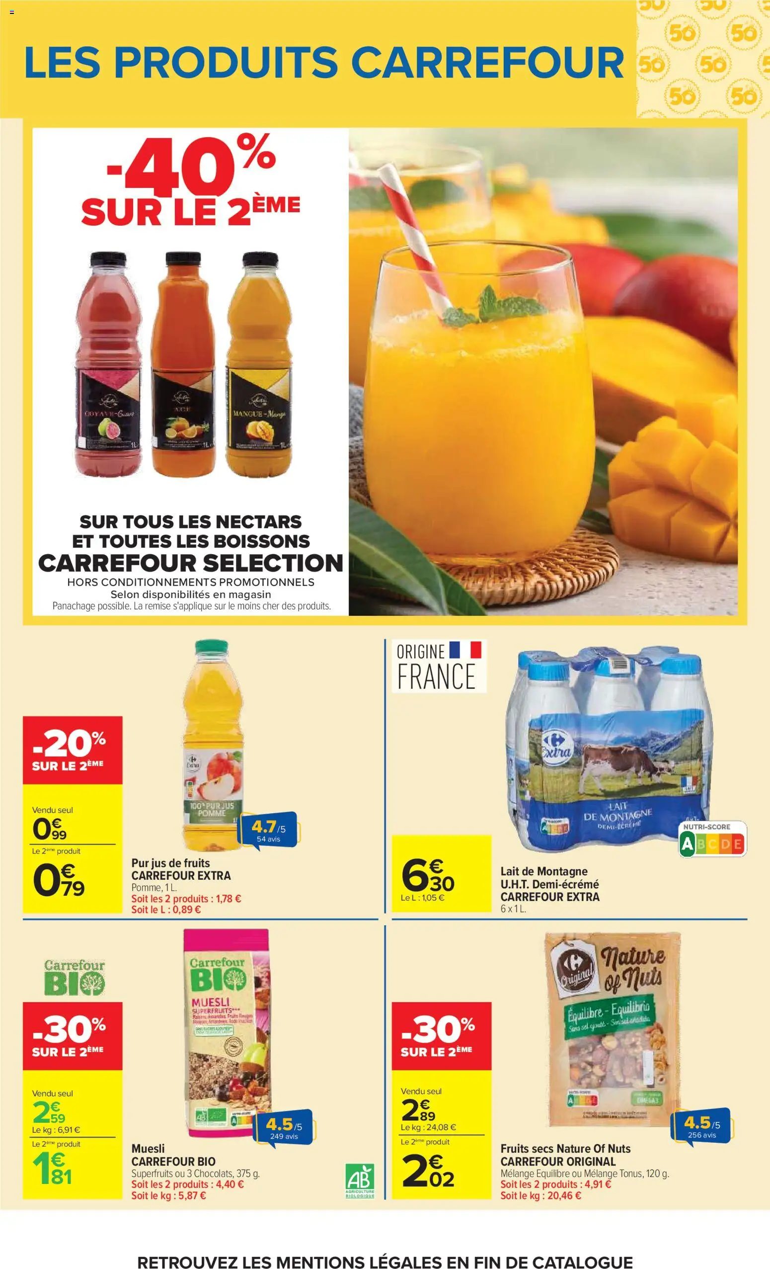 {H1} | Page: 46 | Produits: Mangue, Pomme, Lait, Jus