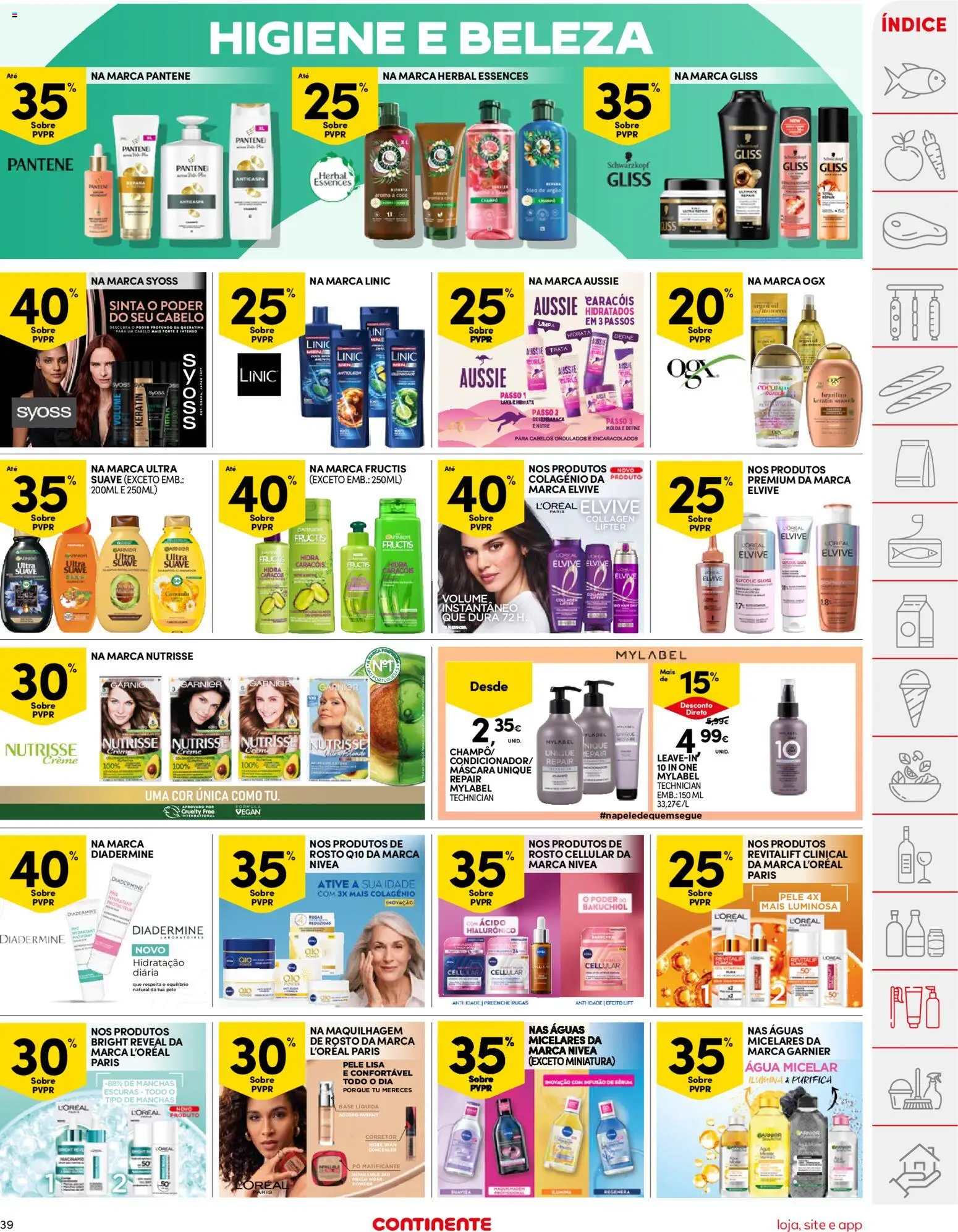 Continente folheto │ válido de 21.04.2026 | Página: 39 | Produtos: Agua, Pó, Base, Sérum