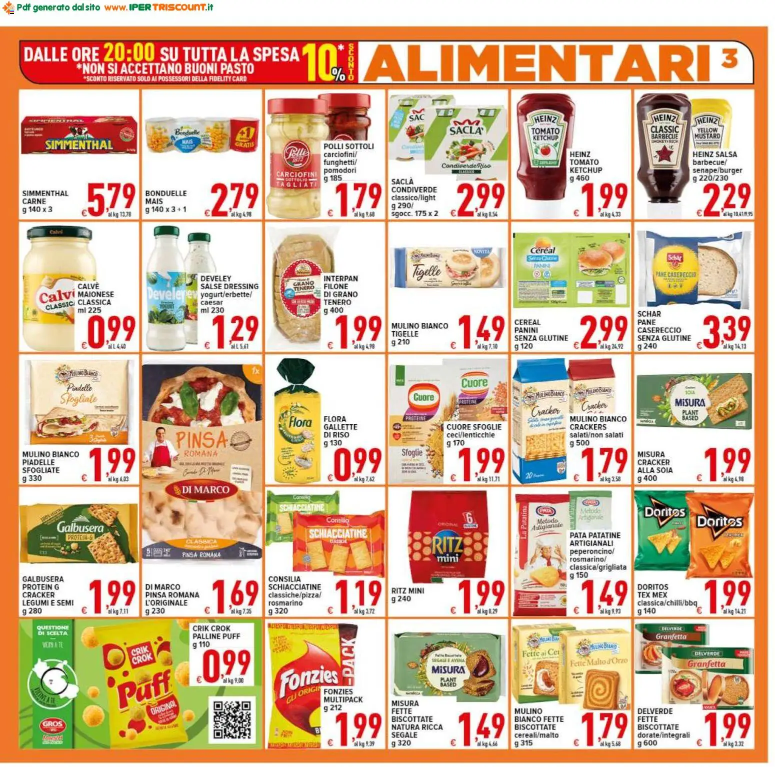 Volantino Ipertriscount del 08.05.2026 | Pagina: 3 | Prodotti: Ketchup, Maionese, Pomodori, Mais