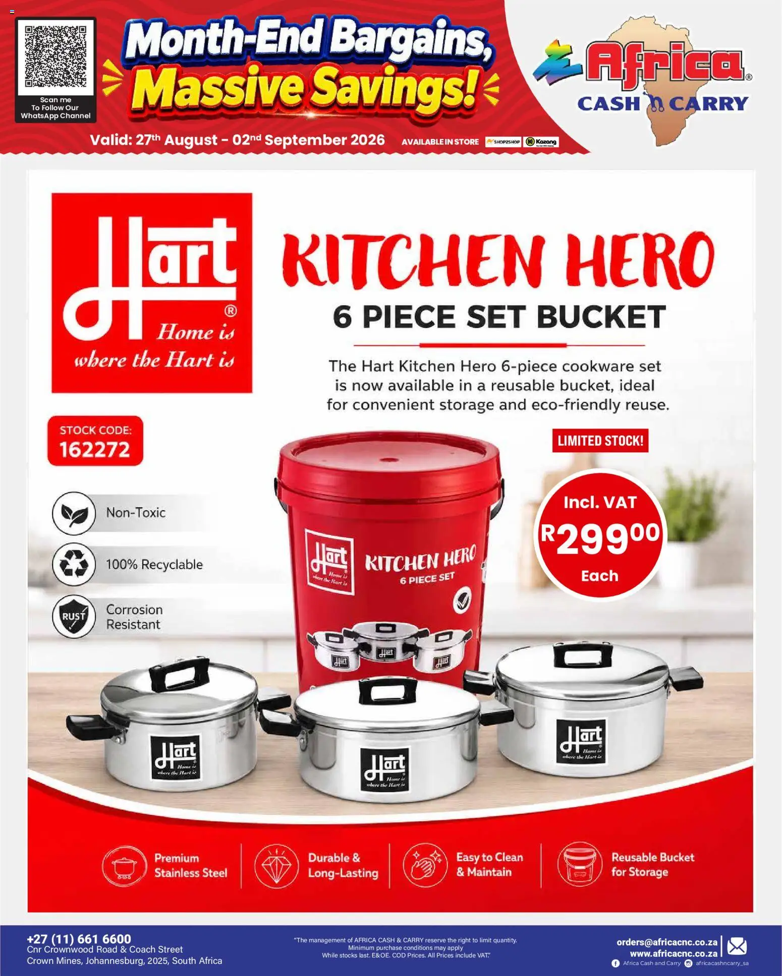 New Africa Cash & Carry catalogue – valid from 27/08/2026 | Page: 43 | Products: Cookware, Stock