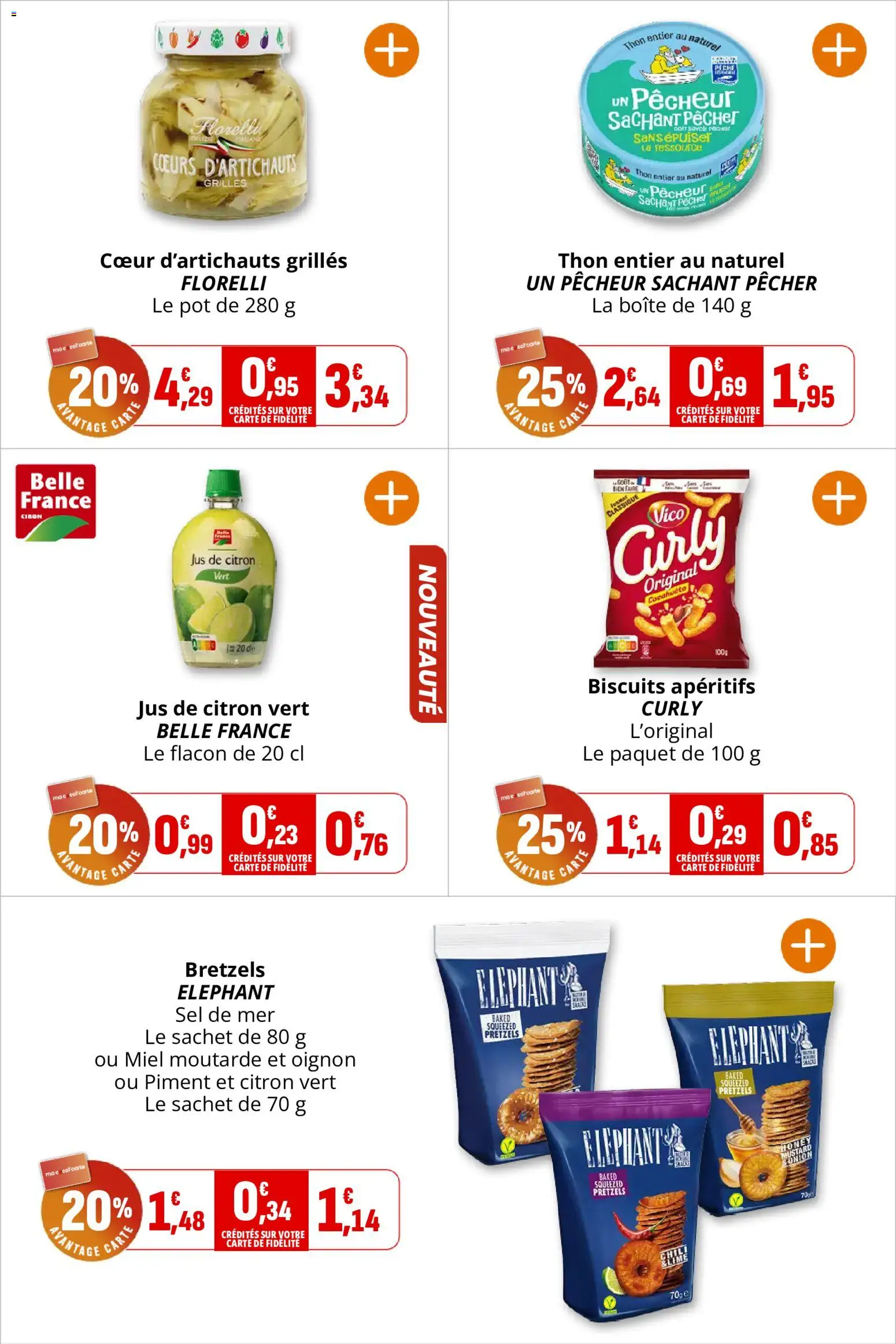 {H1} | Page: 19 | Produits: Florelli, Jus de citron, Moutarde, Bretzels