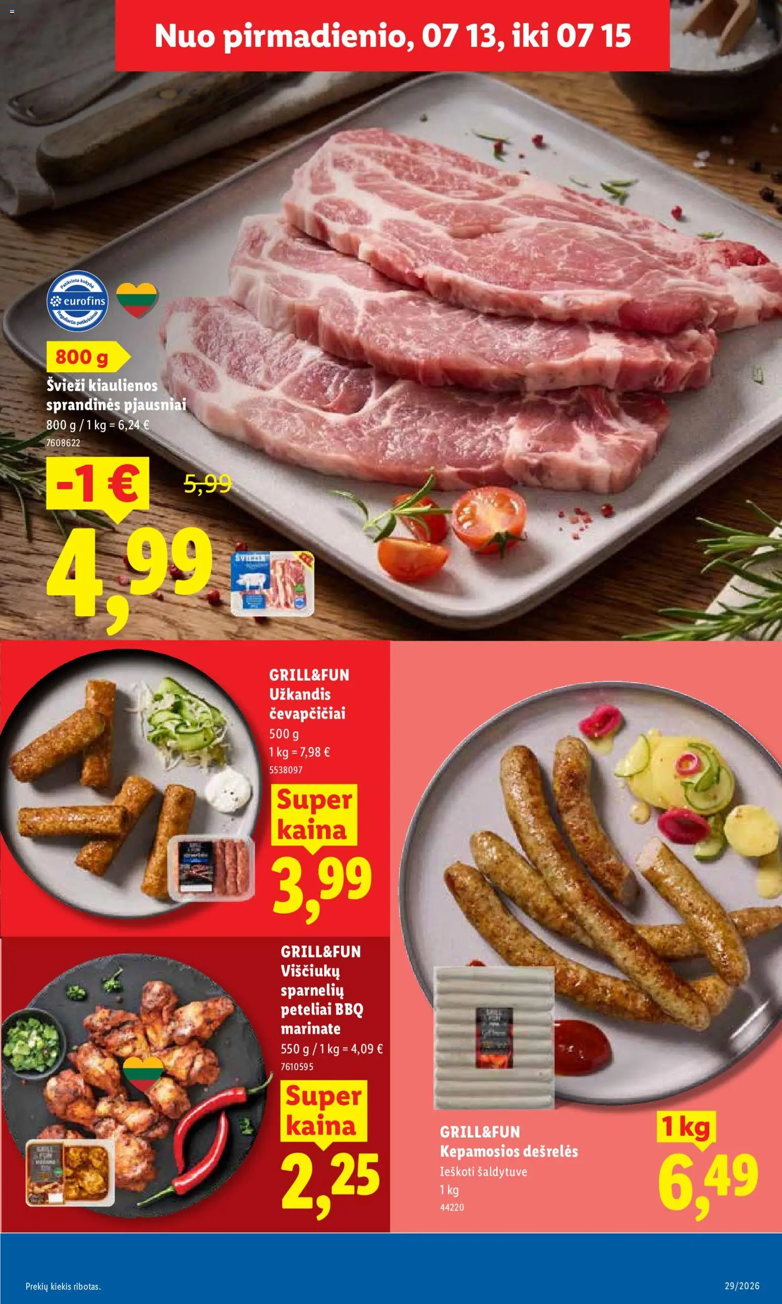 LIDL akcijos nuo 2026.07.13 | Puslapis: 13 | Prekių: Riešutai, Vištienos, Sūris, Vafliai