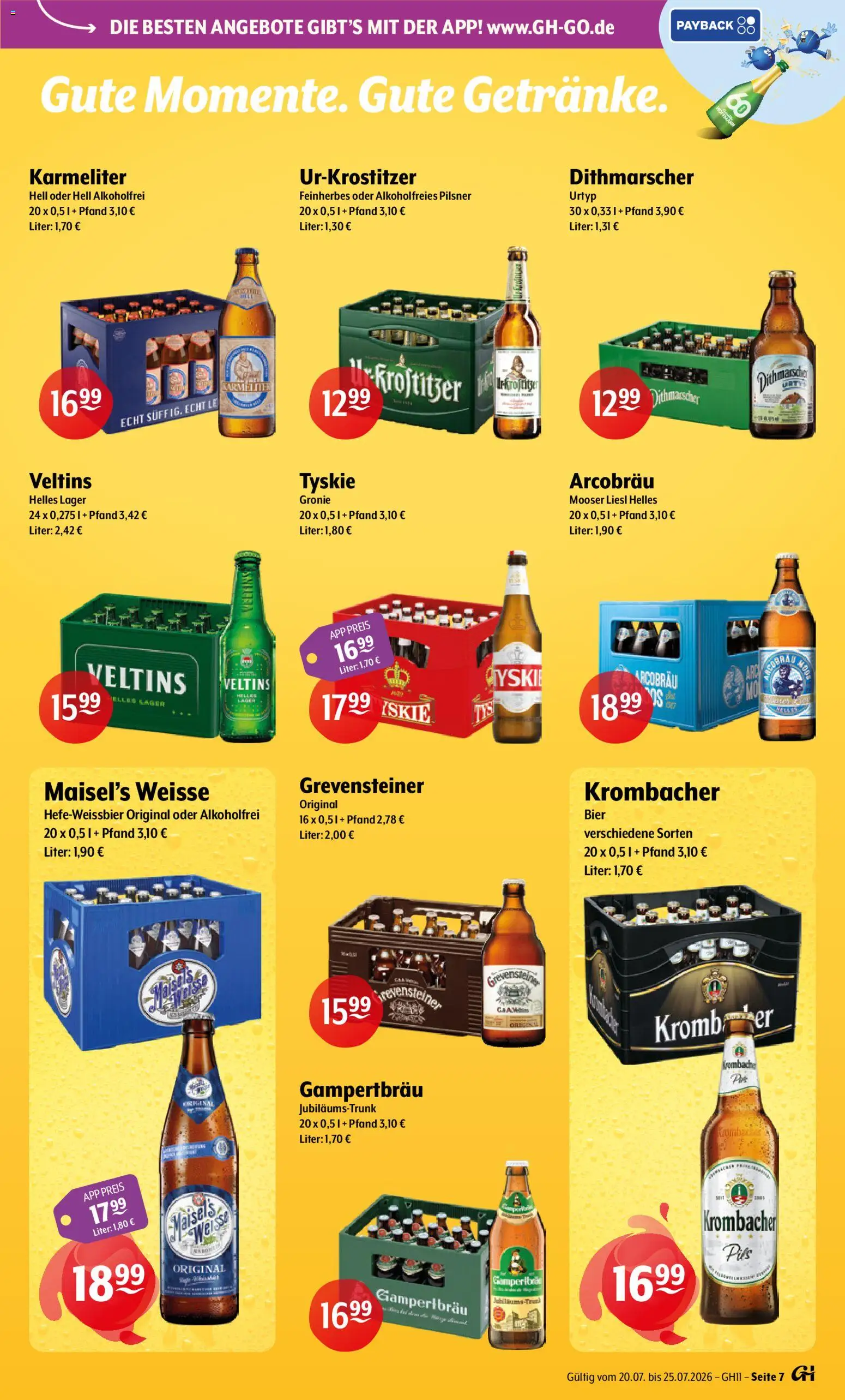 Getränke Hoffmann Prospekt – gültig ab 20.07.2026 | Seite: 7 | Produkte: Bier, Pils, Krombacher, Veltins