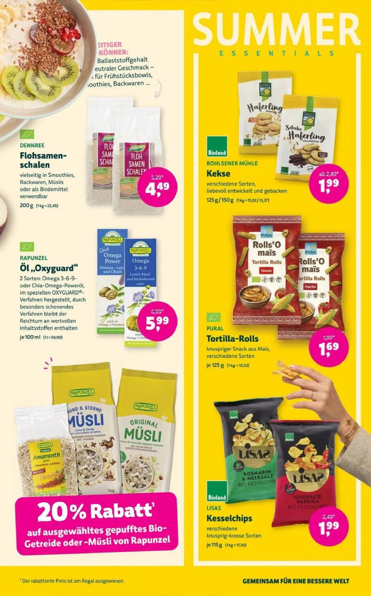 BioMarkt Prospekt – gültig ab 01.07.2026 | Seite: 11 | Produkte: Kürbiskernöl, Regal, Paprika, Getreide