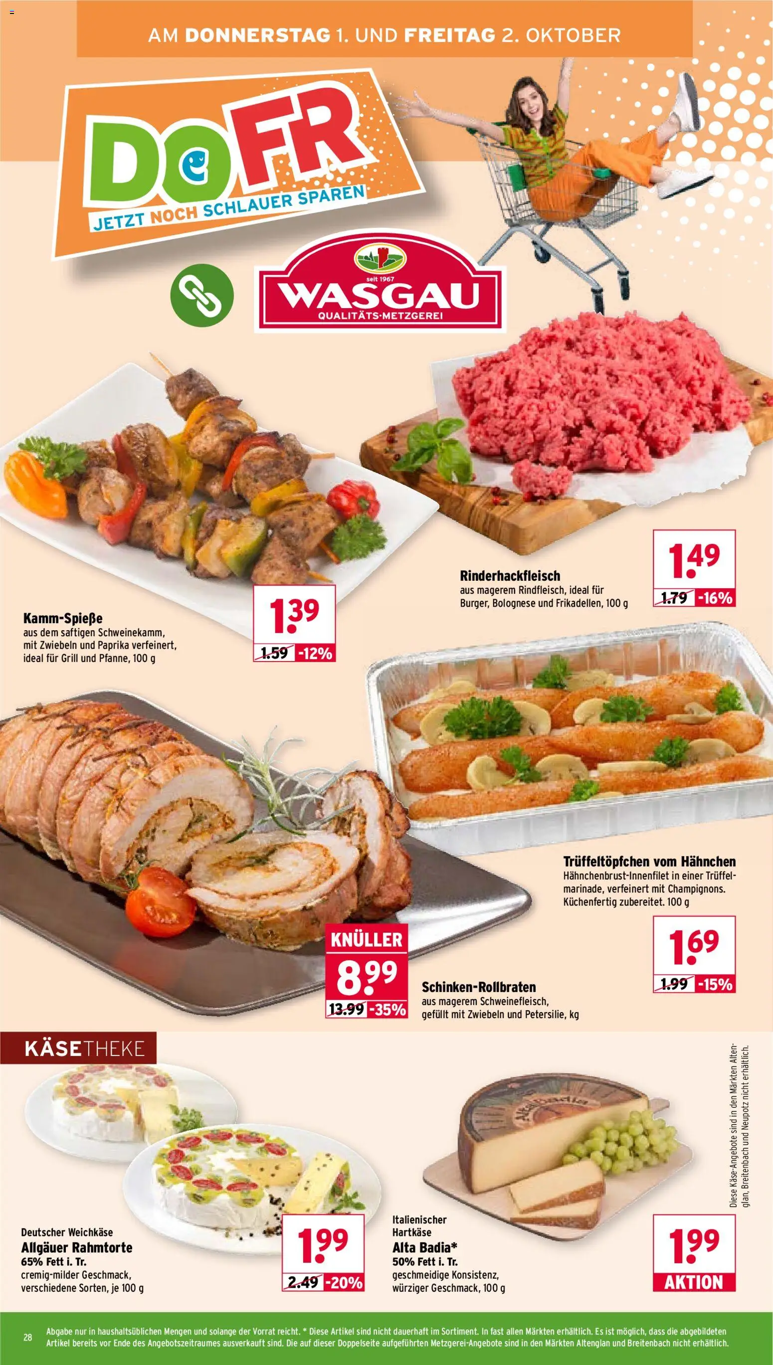 Wasgau Prospekt – gültig ab 28.09.2026 | Seite: 28 | Produkte: Grill, Hahnchen, Zwiebeln, Paprika
