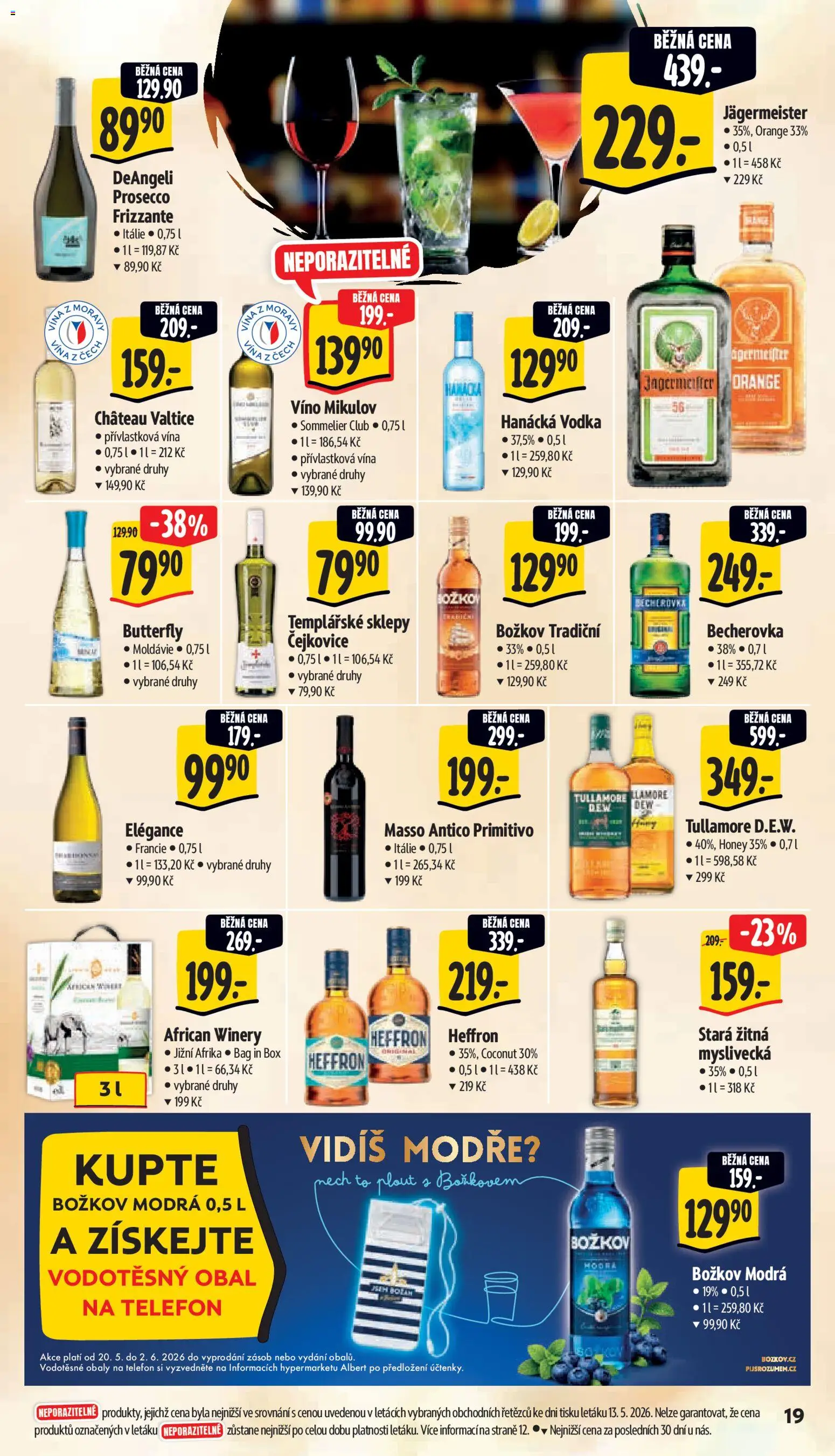 Albert leták - Hypermarket od 20.05.2026 | Strana: 25 | Produkty: Box, Heffron, Vodka, Božkov