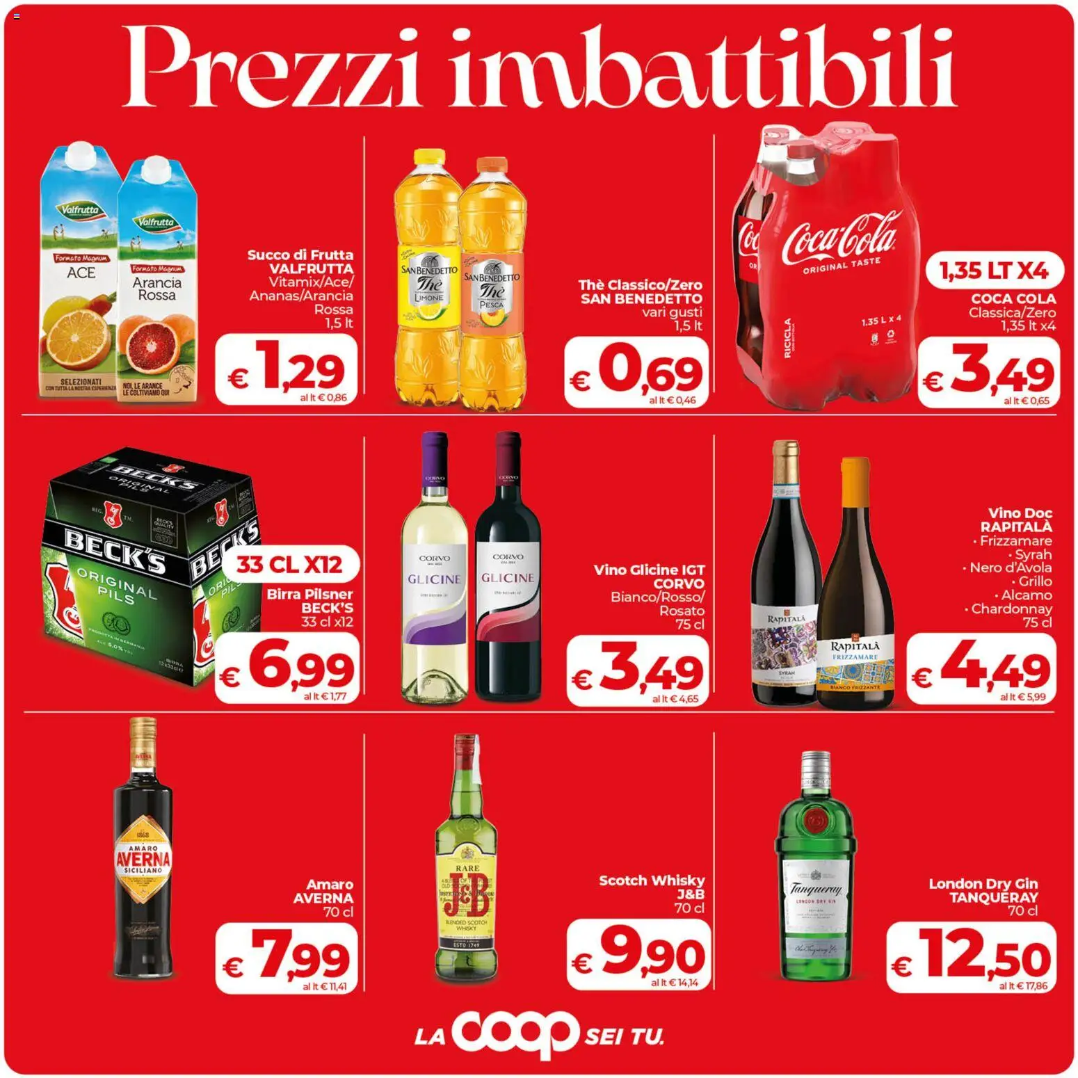 Volantino COOP del 04.06.2026 | Pagina: 6 | Prodotti: Succo, Whisky, The, Amaro