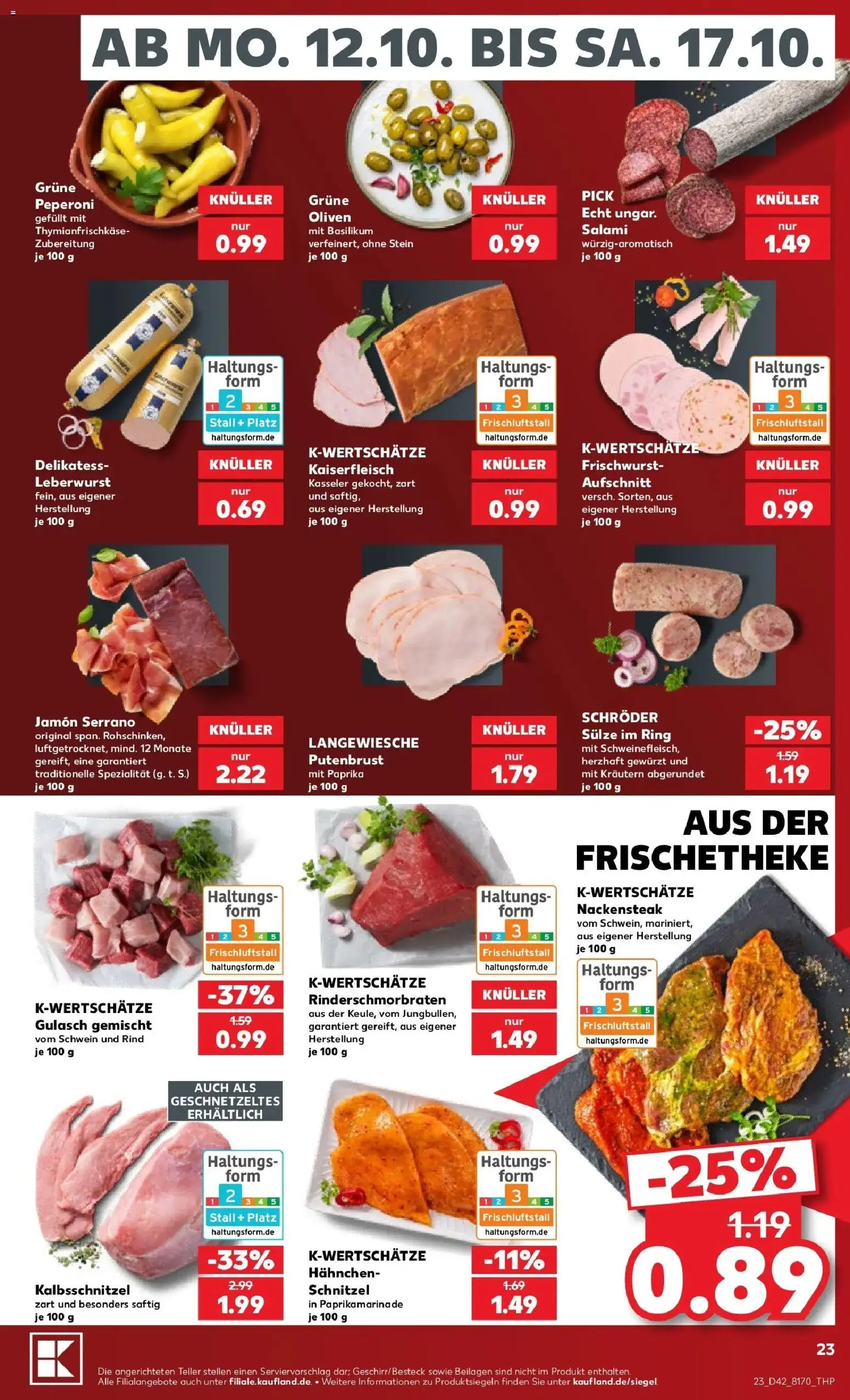 Prospekt Kaufland ab 12.10.2026 » Angebote Online zum Blättern | Seite: 27 | Produkte: Putenbrust, Schnitzel, Paprika, Gulasch