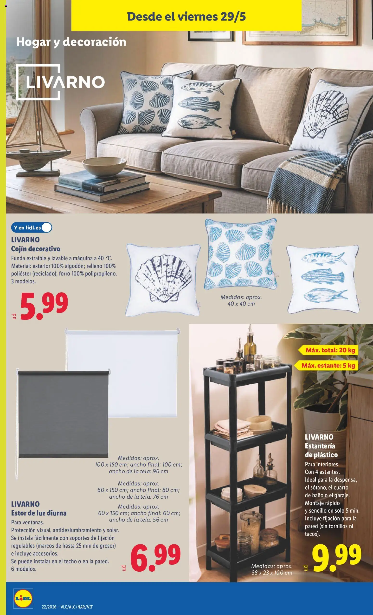 Lidl folleto de bazar │ válido desde el 25.05.2026 | Página: 32 | Productos: Funda, Cojín, Estante, Baño