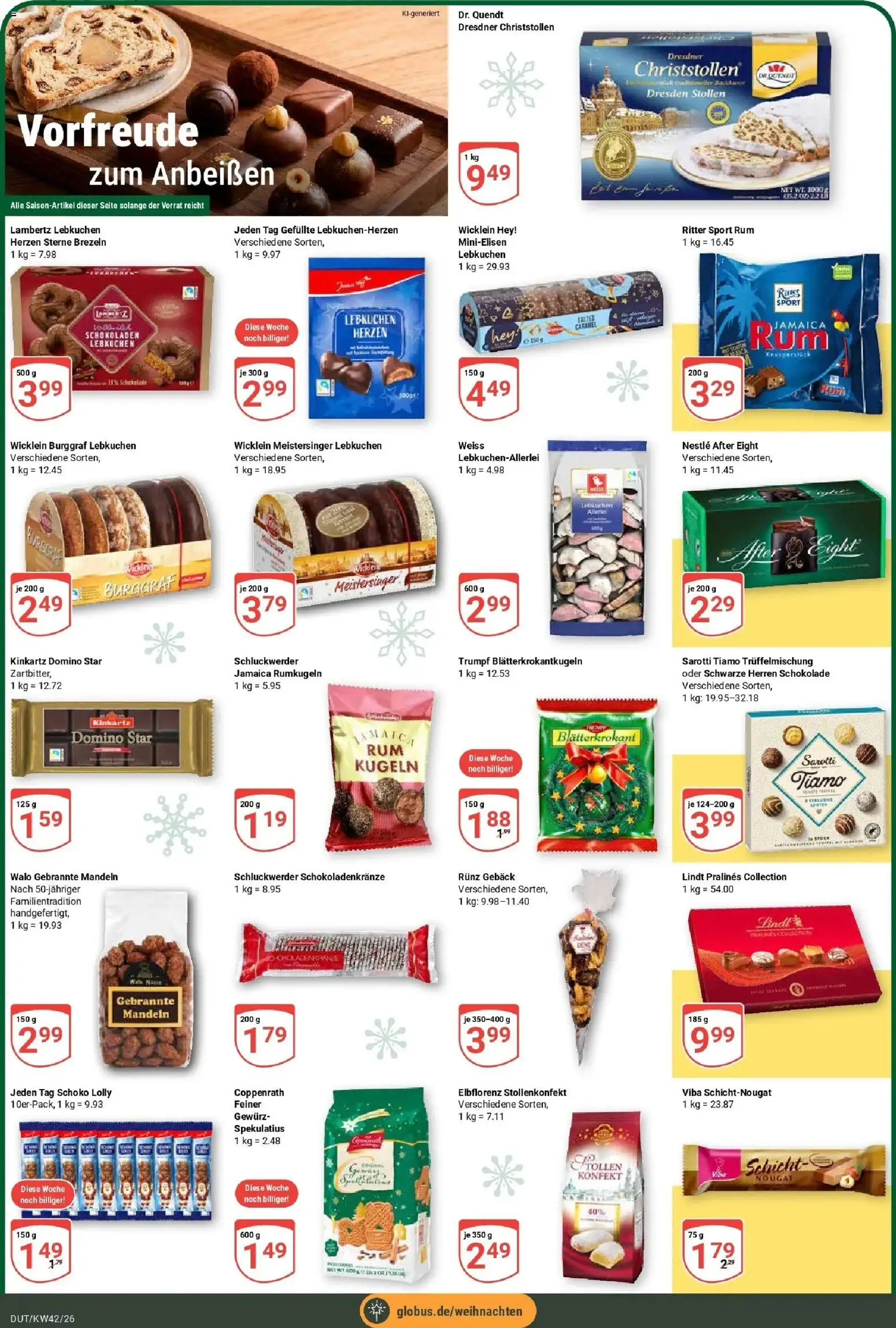 Globus Prospekt Wetzlar-Dutenhofen (ab 12.10.2026) » Angebote online | Seite: 6 | Produkte: Schokolade, Ritter sport, Mandeln, Lindt