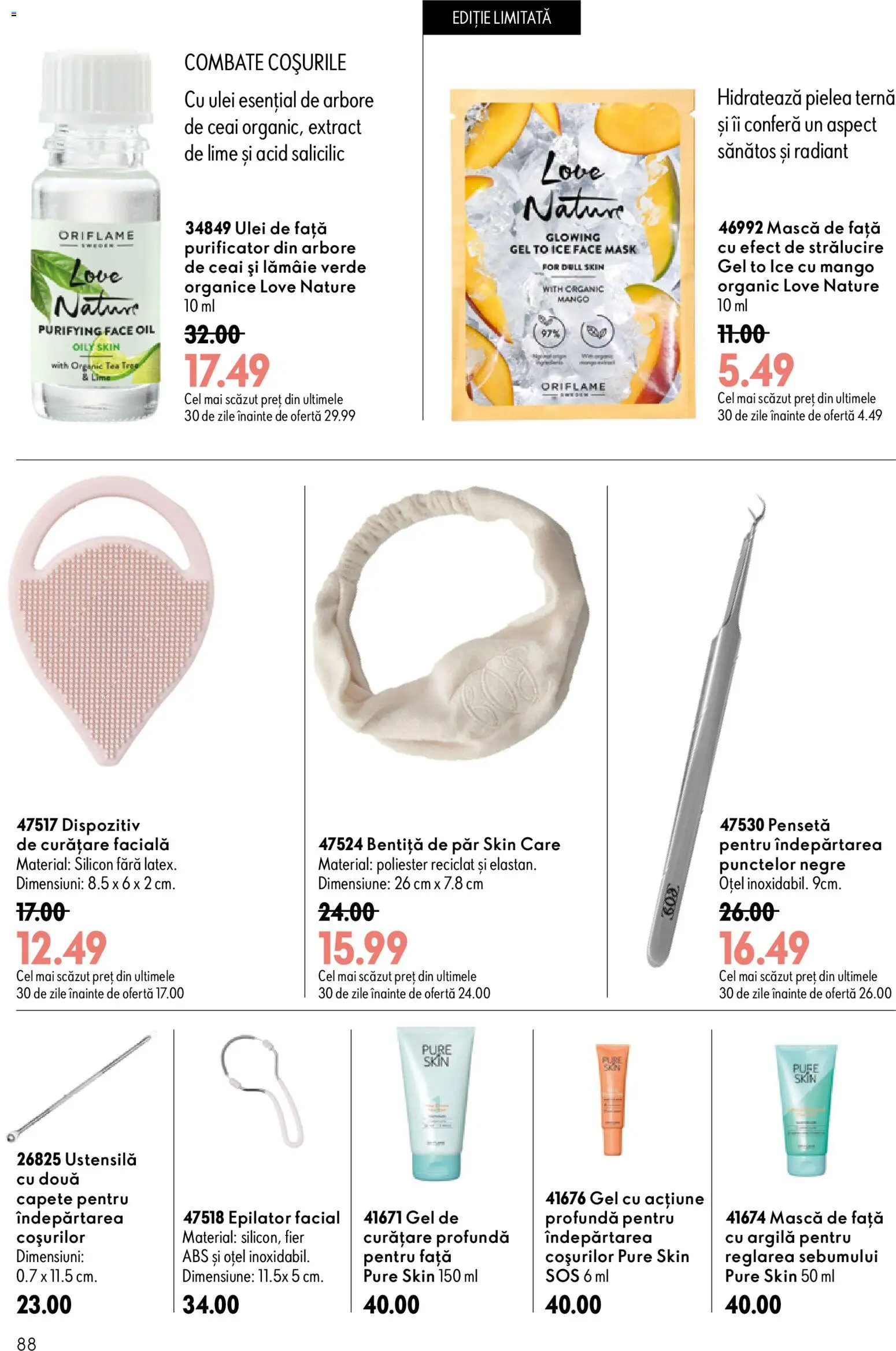 Noul catalog Oriflame – valabil de la 08.07.2026 | Pagină: 88 | Produse: Lime, Epilator, Ulei, Mango