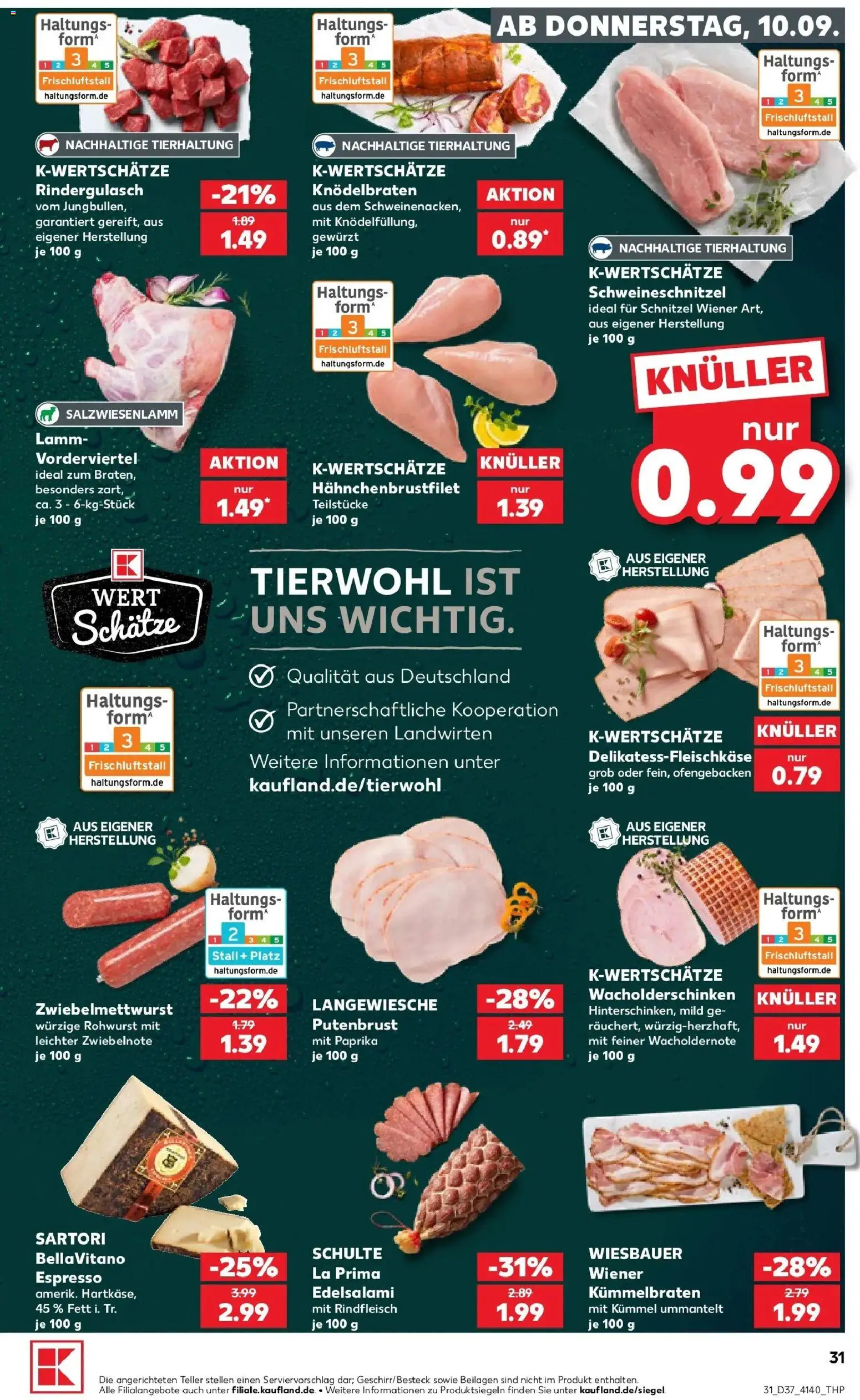 Kaufland Prospekt Konz – gültig ab 07.09.2026 | Seite: 40 | Produkte: Beilagen, Rindergulasch, Schnitzel, Paprika
