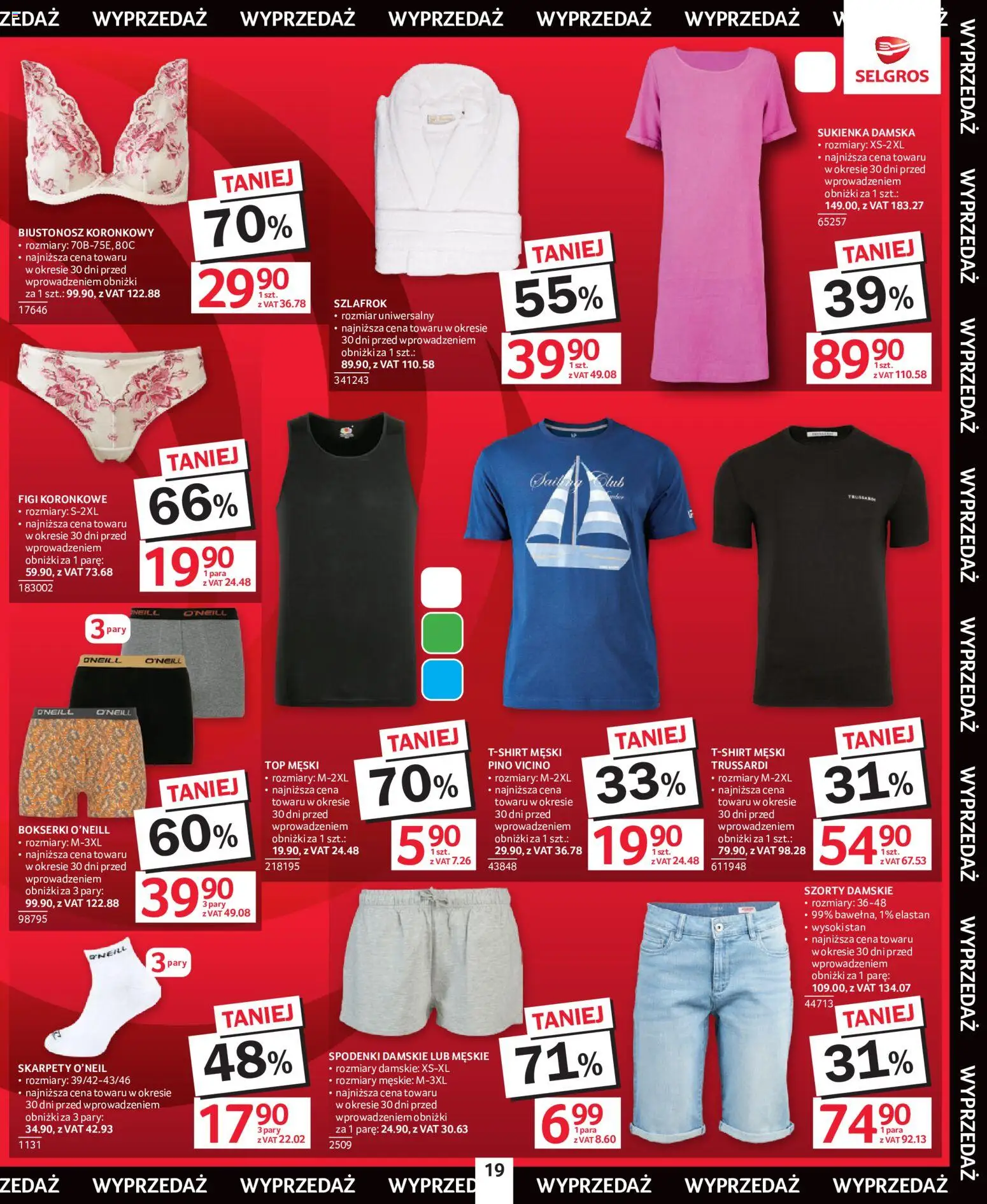 Selgros cash&carry - Totalna Wyprzedaż od 13.08.2026 | Strona: 19 | Produkty: Szorty, Spodenki, Skarpety, Sukienka