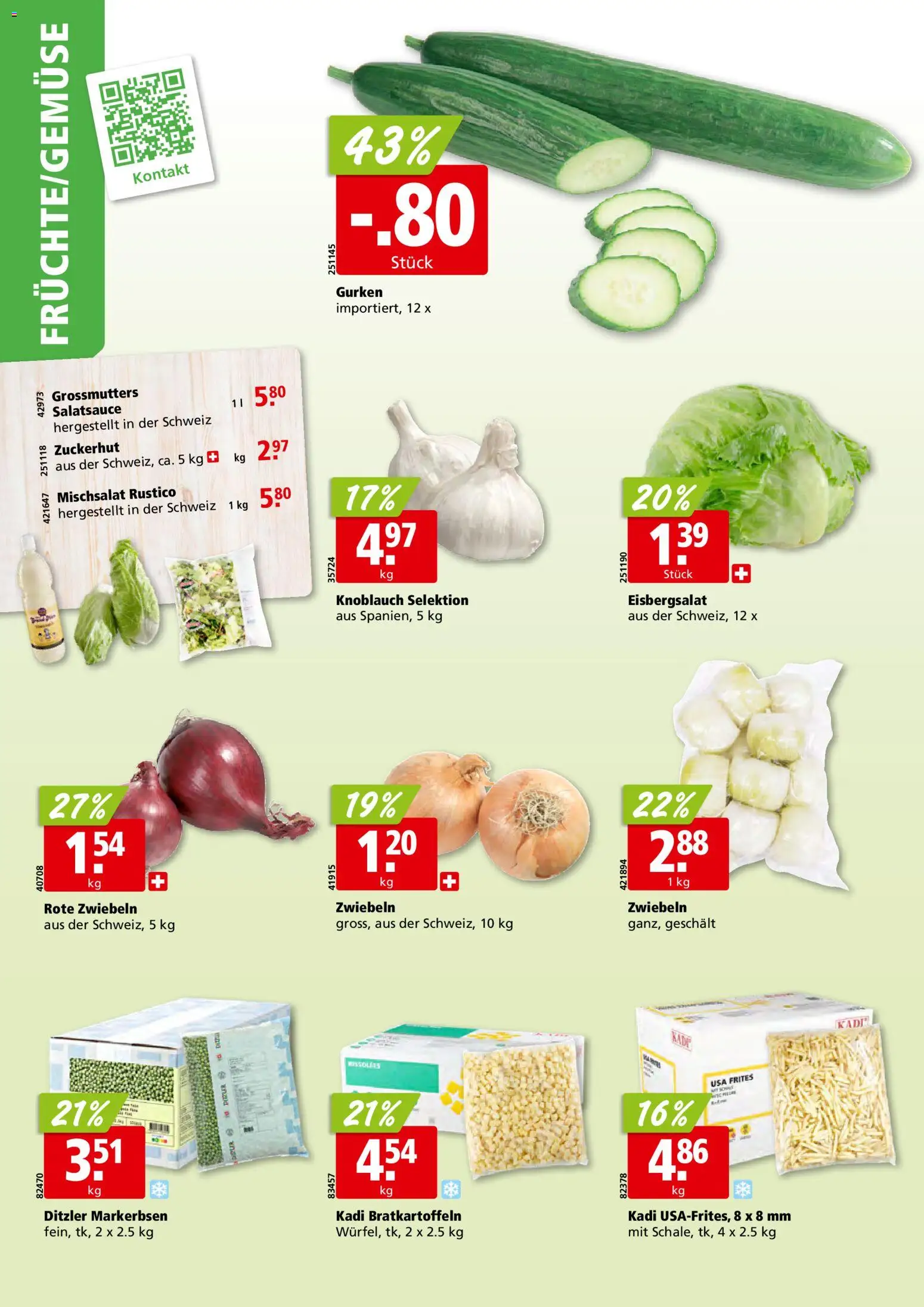Aligro aktionen Schlieren, Gossau SG, Frauenfeld, Rapperswil-Jona, Sargans, Bern – gültig ab 12.10.2026 | Seite: 2 | Produkte: Knoblauch, Gurken, Zwiebeln