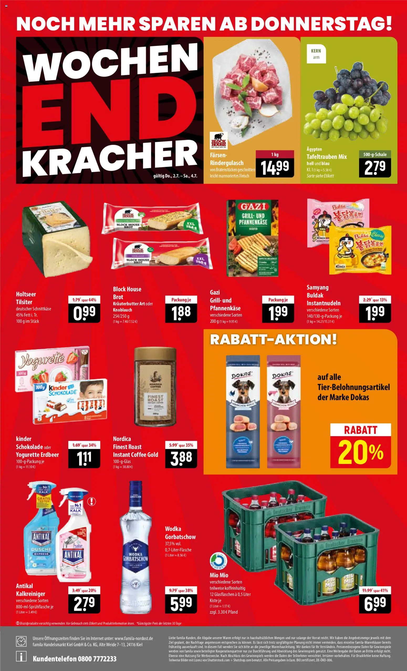 Famila Prospekt – gültig ab 29.06.2026 | Seite: 24 | Produkte: Grill, Kräuterbutter, Fleisch, Wodka