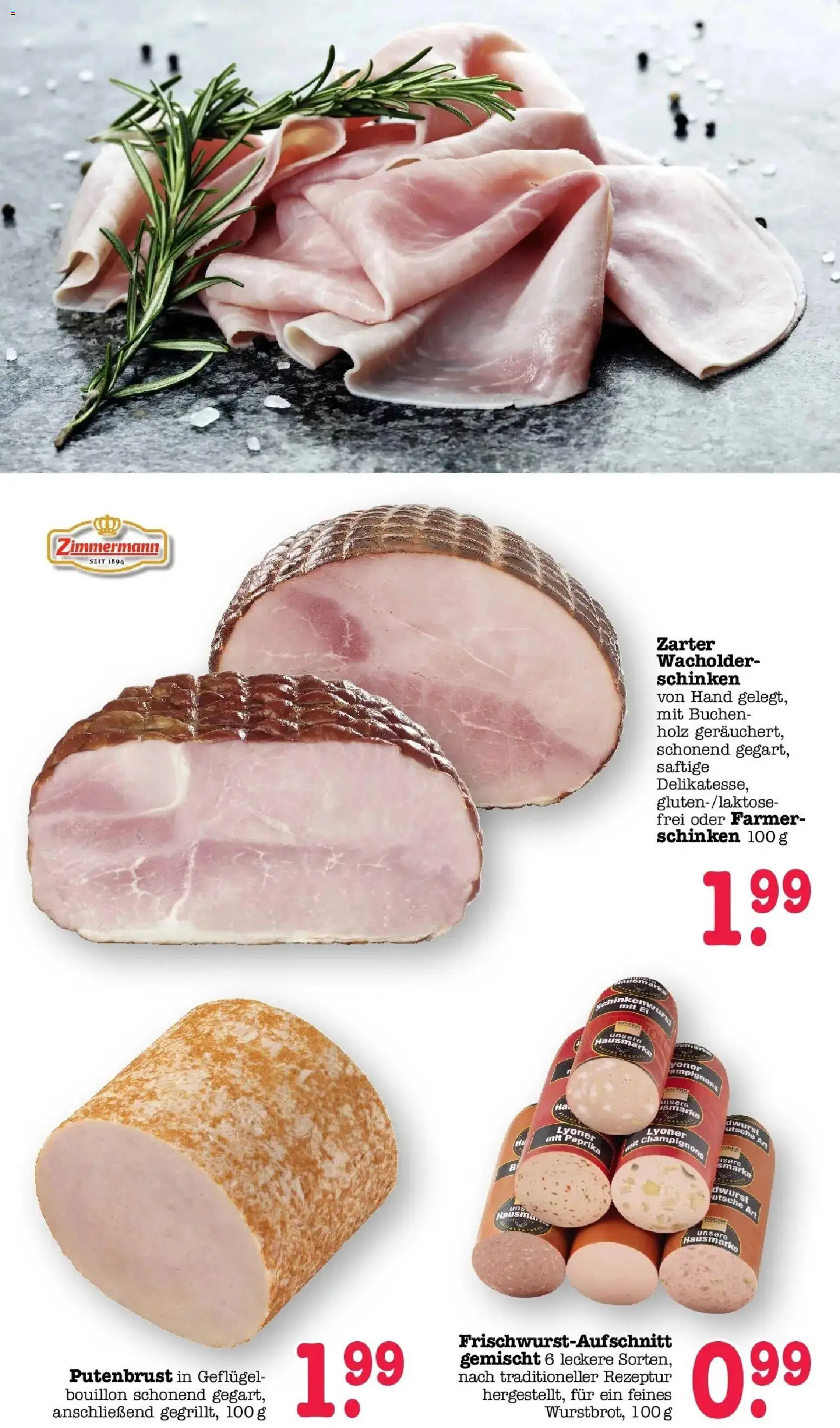 Edeka Prospekt Karlsruhe (ab 17.08.2026) » Angebote Online | Seite: 4 | Produkte: Putenbrust, Champignons, Paprika, Schinken