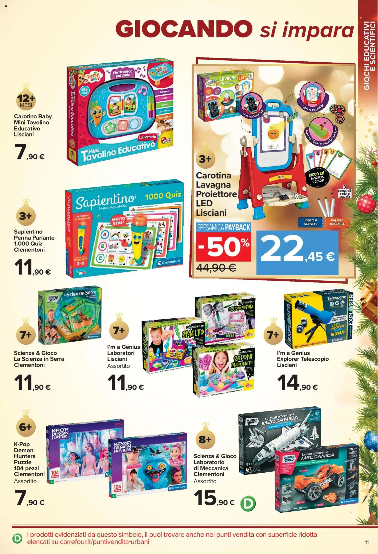 Volantino Carrefour del 23/10/2026 | Pagina: 11 | Prodotti: Tavolino, The, Gioco, Pennarelli