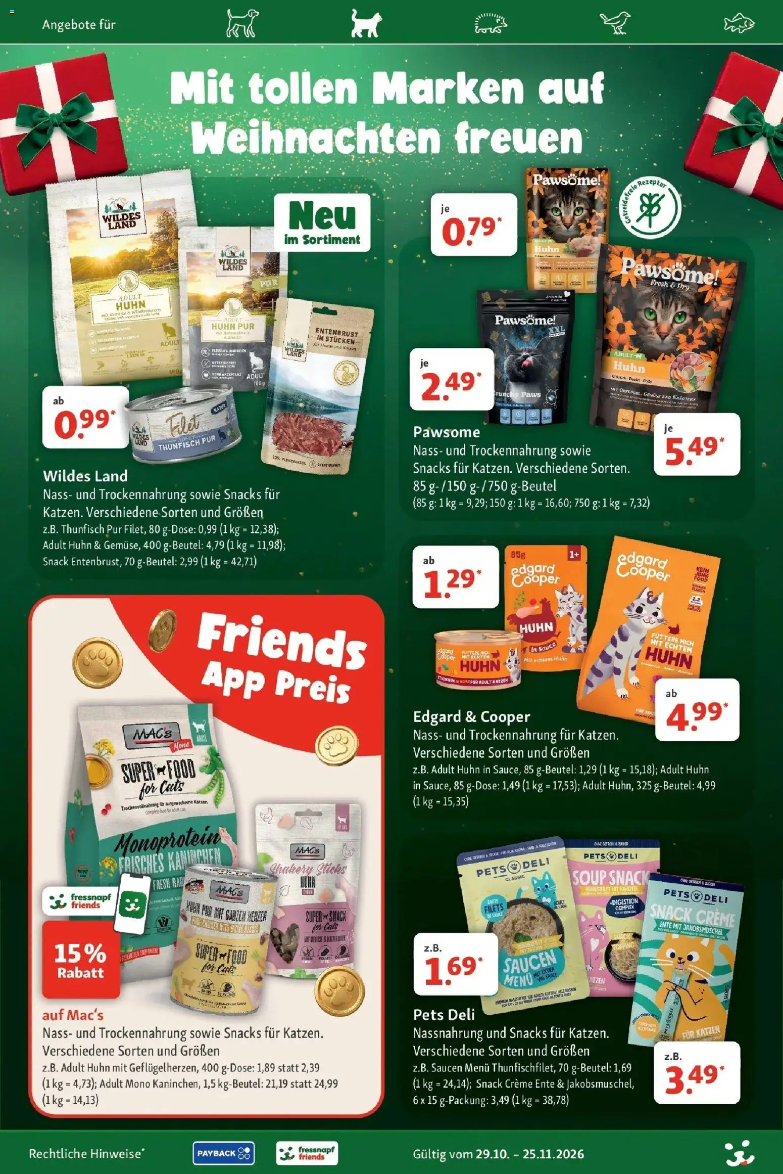 Fressnapf - Fressnapf: Tierisch viel Weihnachten schon den ganzen November (ab 29.10.2026) zum Blättern | Seite: 6 | Produkte: Thunfisch, Creme, Zucker, Ente