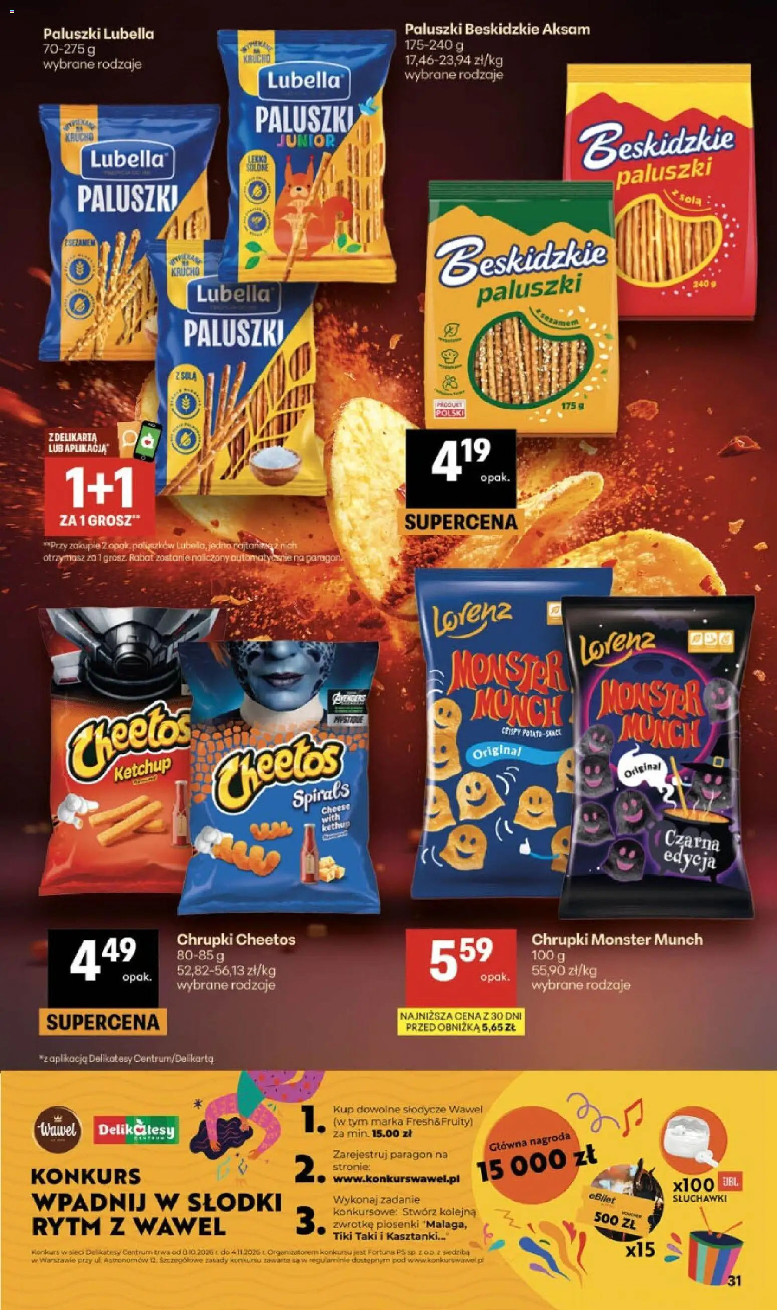 Delikatesy Centrum Black Weeks od 29.10.2026 | Strona: 31 | Produkty: Słodycze, Ketchup, Chrupki, Delikatesy