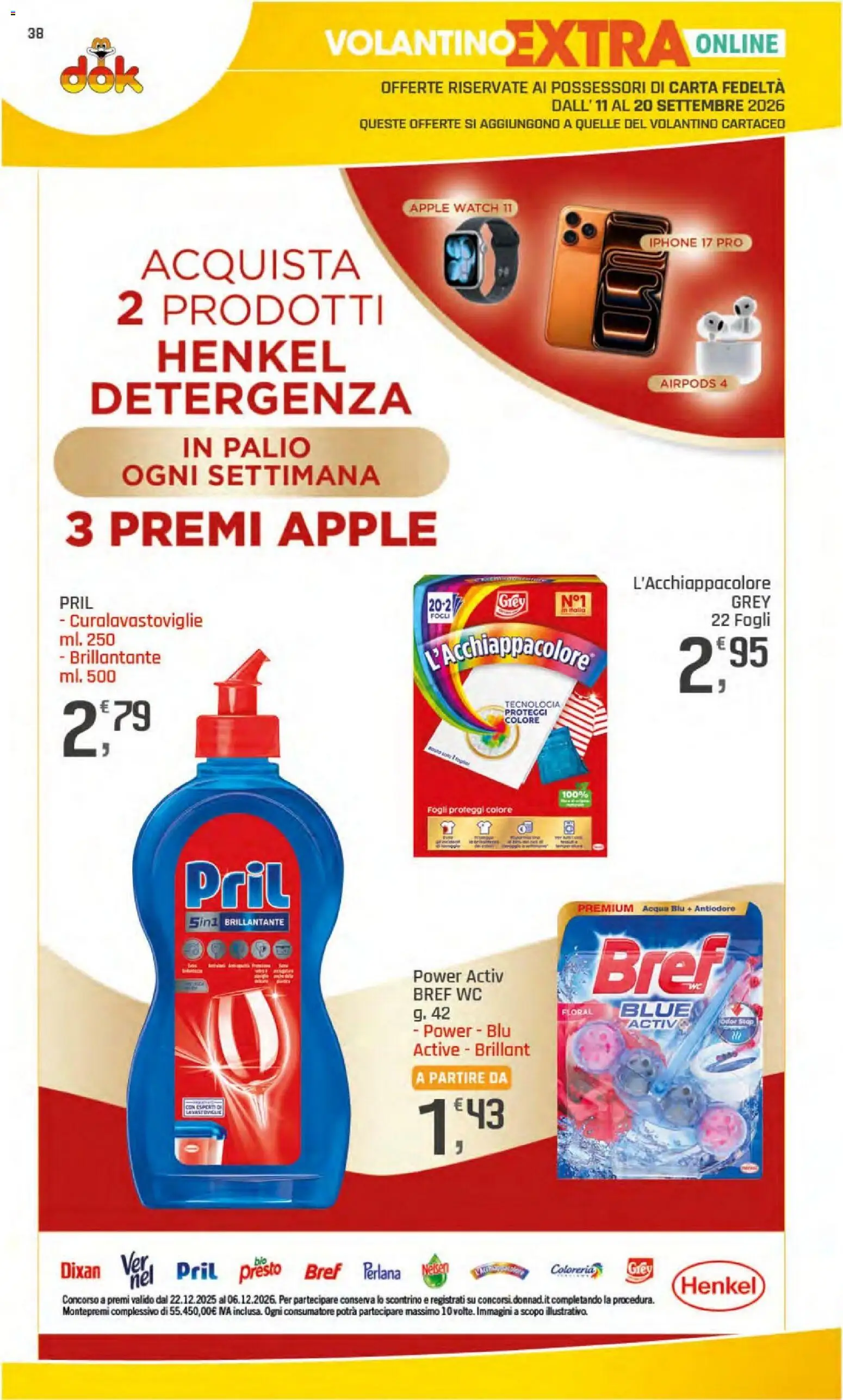 Volantino DOK del 11/09/2026 | Pagina: 38 | Prodotti: Iphone, Apple Watch, Airpods, WC