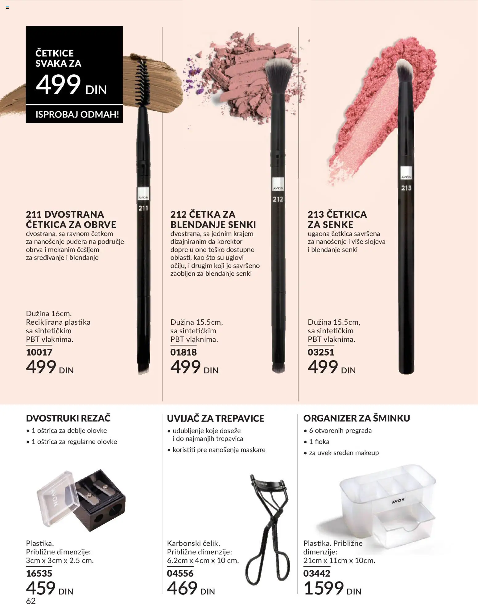 AVON katalog - važi od 01.08.2026 | Strana: 62 | Proizvode: Sto, Korektor, Četka, Rezač