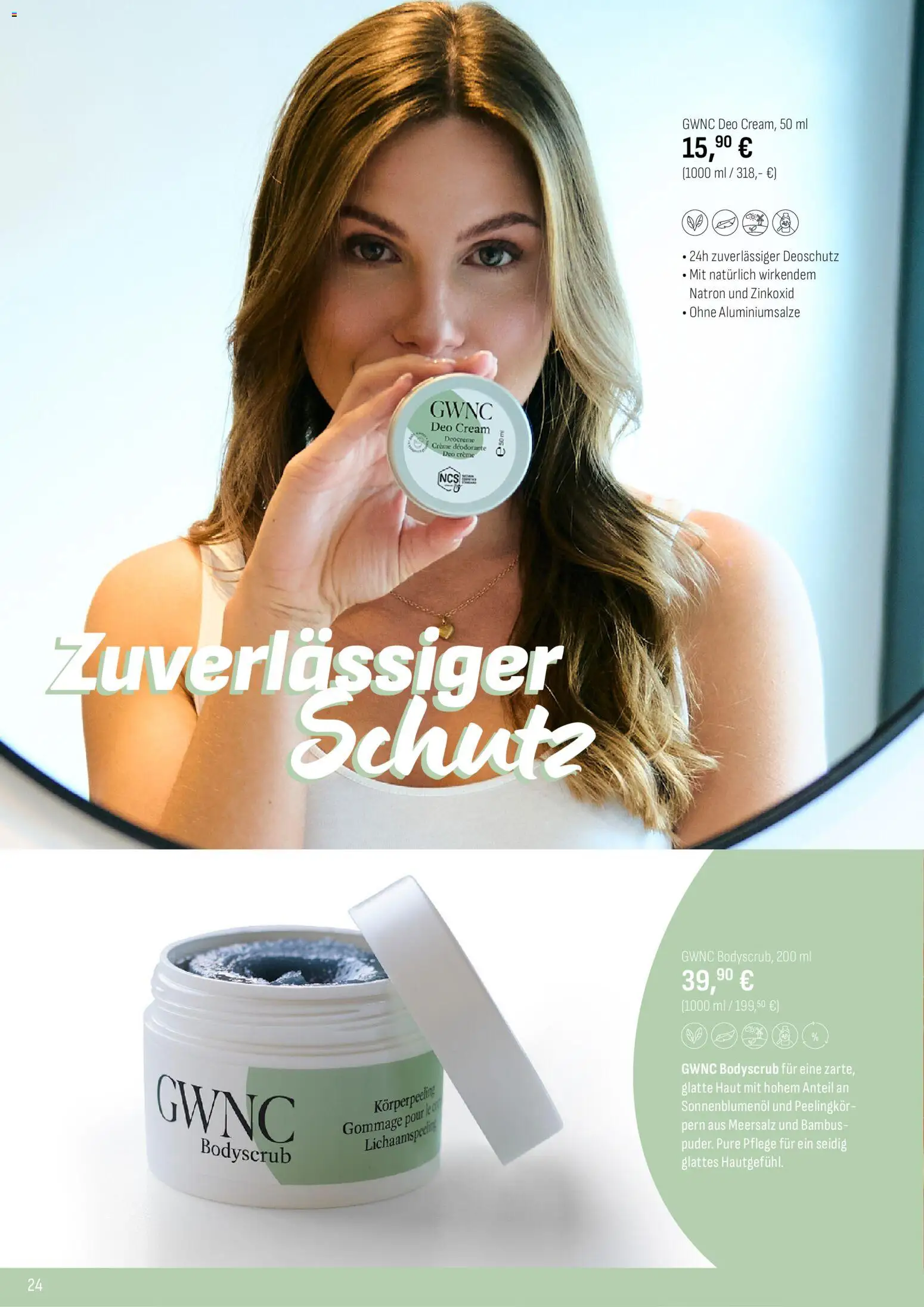 Katalog ProWin New Wellness April / September 2026 – gültig ab 01.04.2026 | Seite: 24 | Produkte: Sonnenblumenol, Creme, Deo Creme