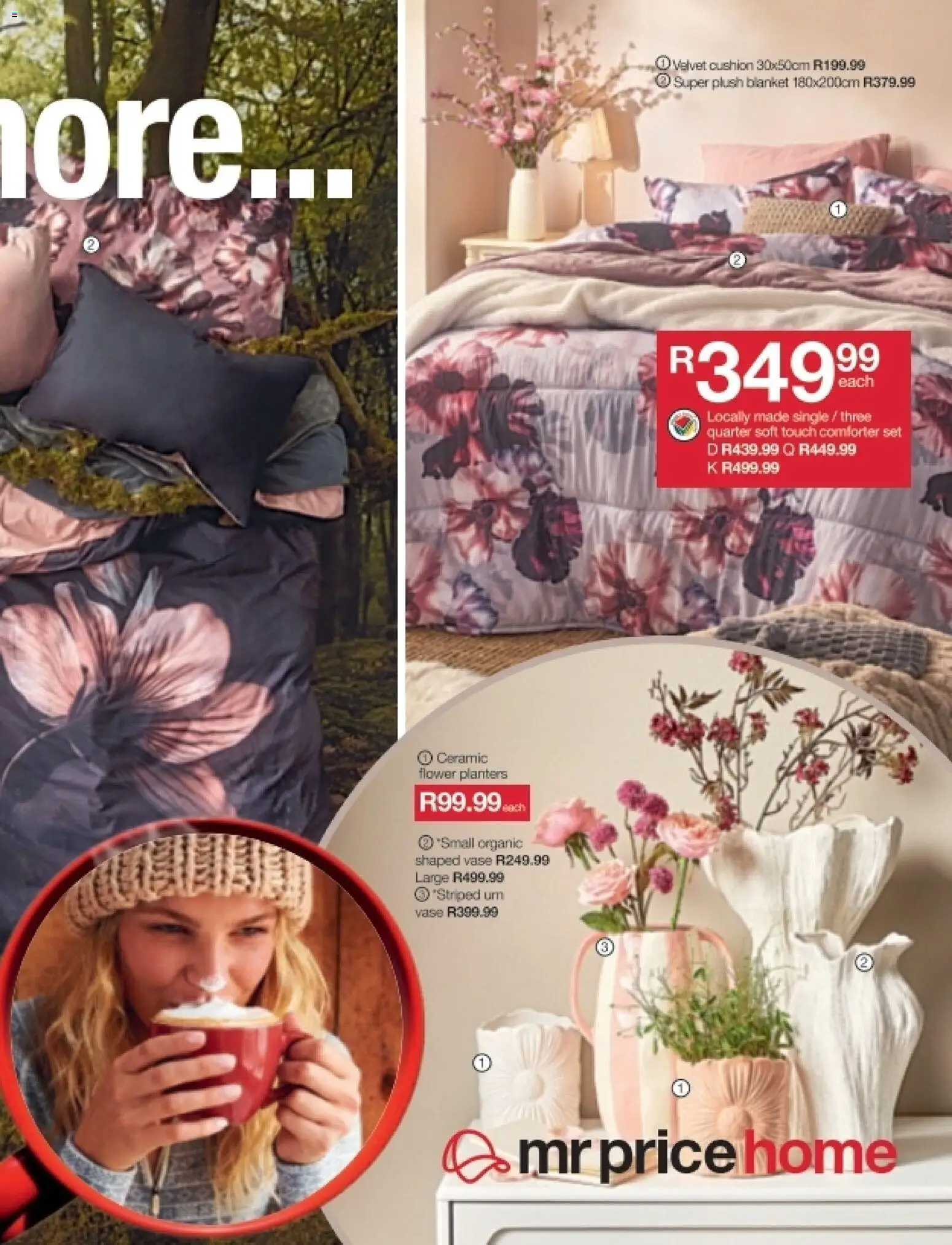 New MRP Home catalogue – valid from 23.04.2026 | Page: 15 | Products: Cushion, Blanket, Vase