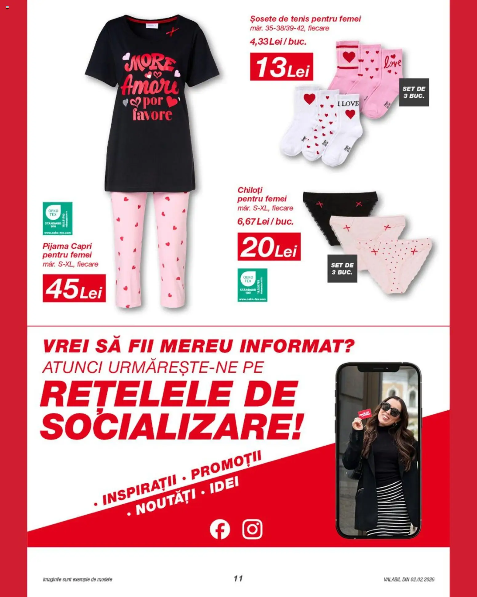 Noul catalog Kik – valabil de la 02.02.2026 | Pagină: 11 | Produse: Pijamă, Chiloți, Șosete