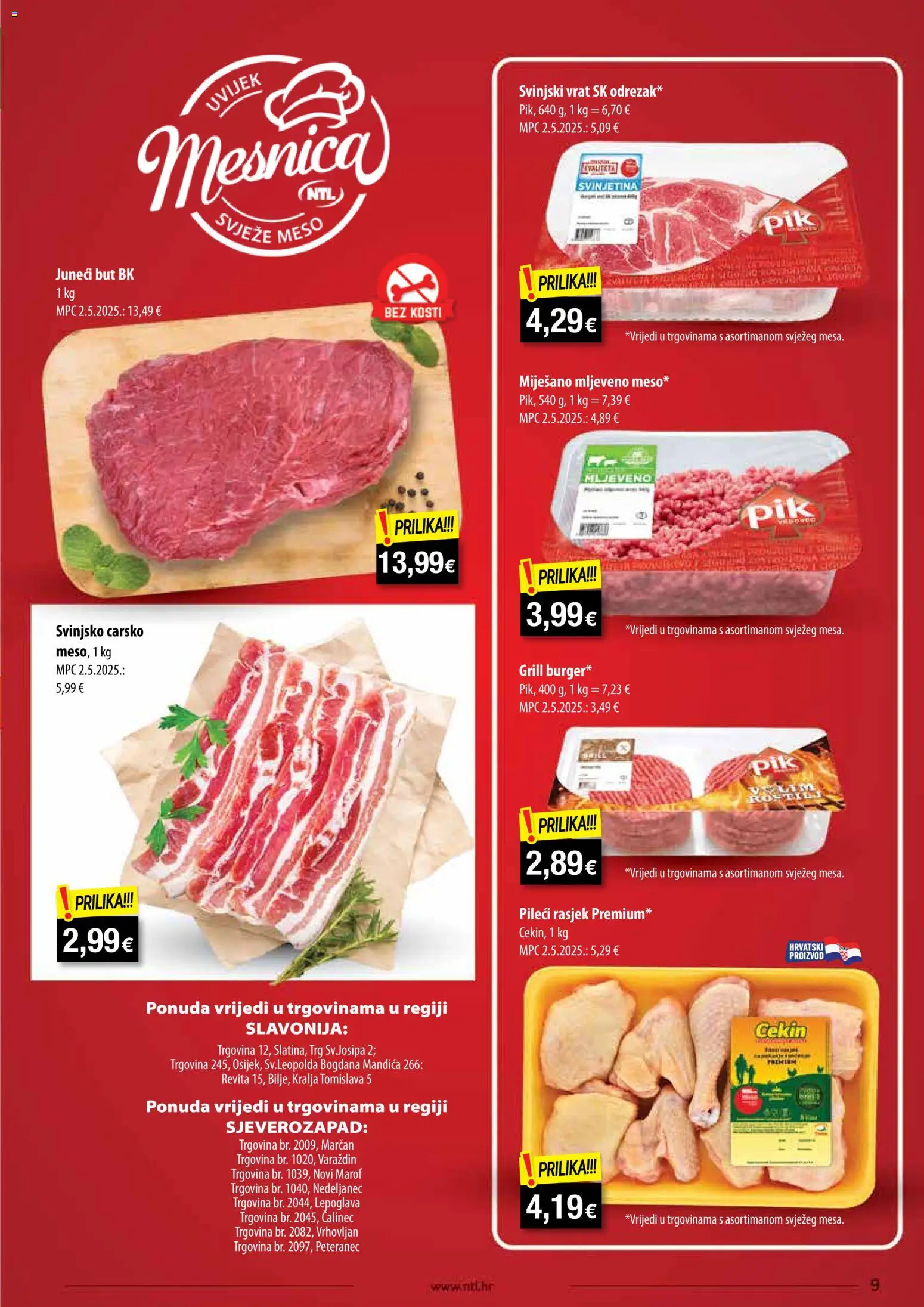 NTL katalog | vrijedi od 02.09.2026 | Stranica: 9 | Proizvodi: Vrat, Svinjski vrat, Meso, Grill