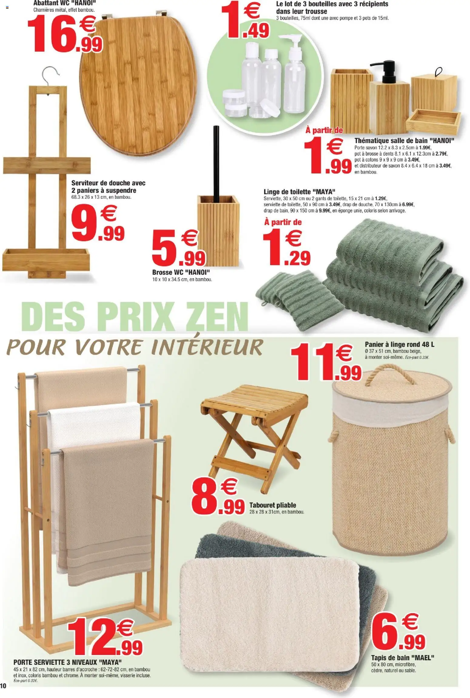 {H1} | Page: 10 | Produits: Tapis de bain, Abattant WC, Panier, Tapis