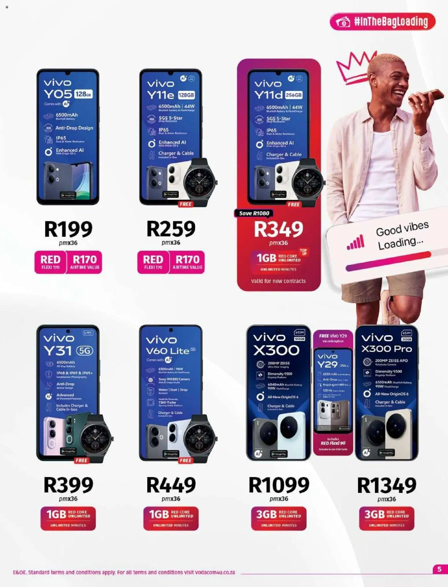 New Vodacom catalogue – valid from 01/10/2026 | Page: 5 | Products: Camera, Box, Charger, Water