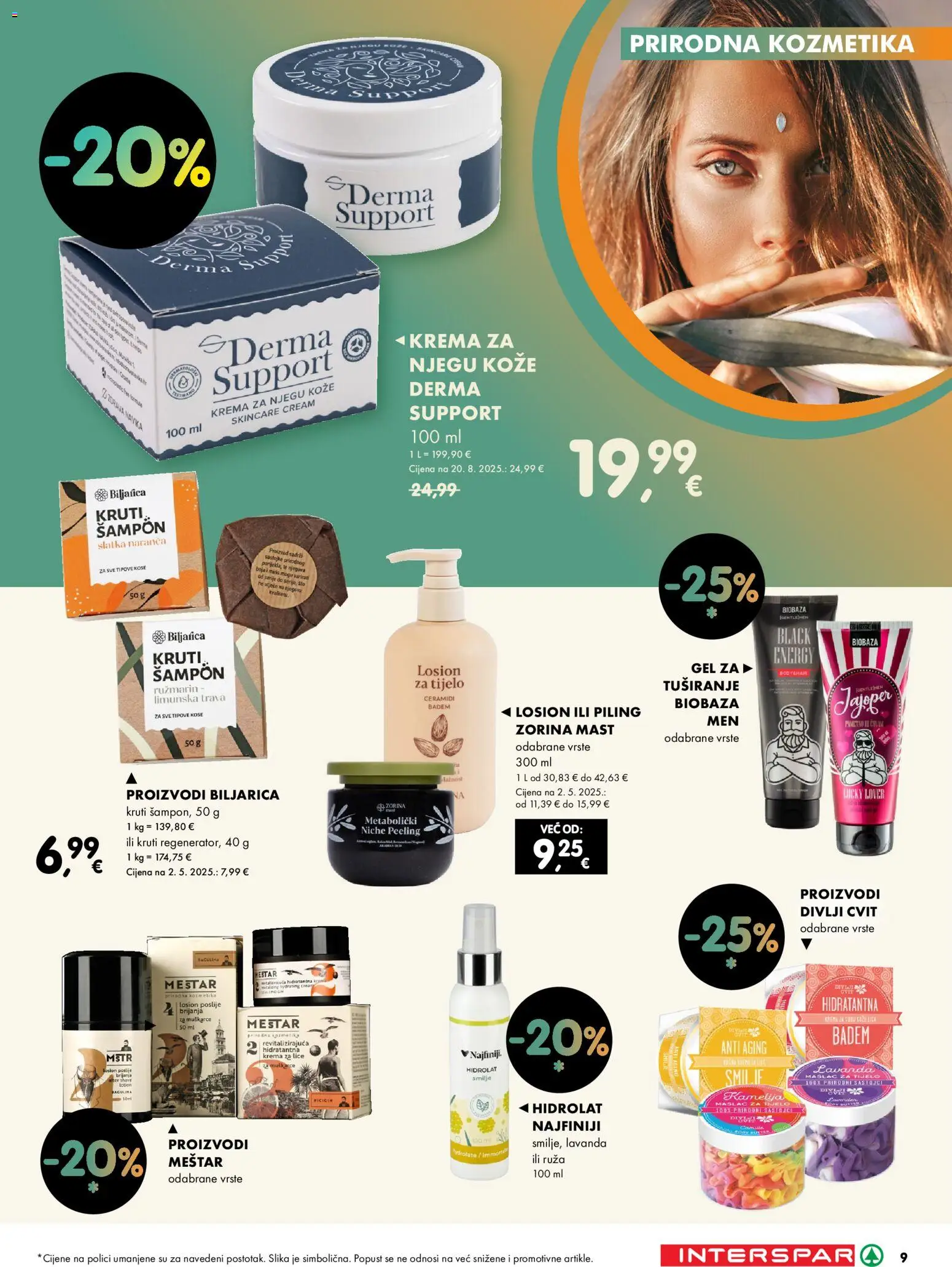Interspar katalog | vrijedi od 04.06.2026 | Stranica: 9 | Proizvodi: Krema za lice, Piling, Maslac, Ružmarin
