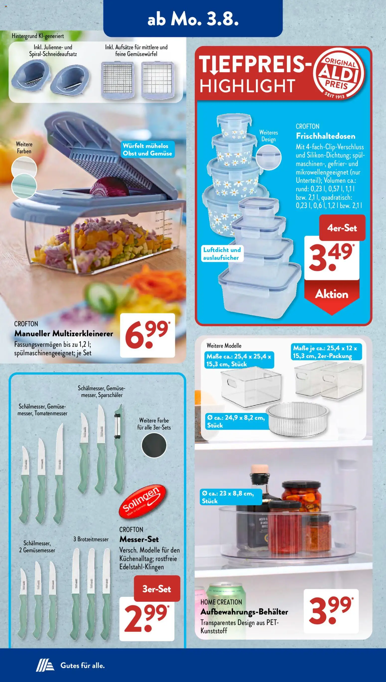 Aldi Süd Prospekt – gültig ab 03.08.2026 | Seite: 2 | Produkte: Gemüse, Obst, Home creation