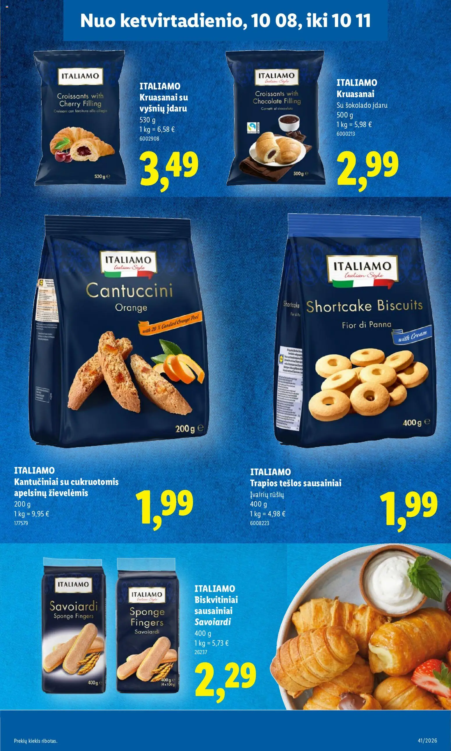 LIDL akcijos nuo 2026.10.05 | Puslapis: 41 | Prekių: Sausainiai