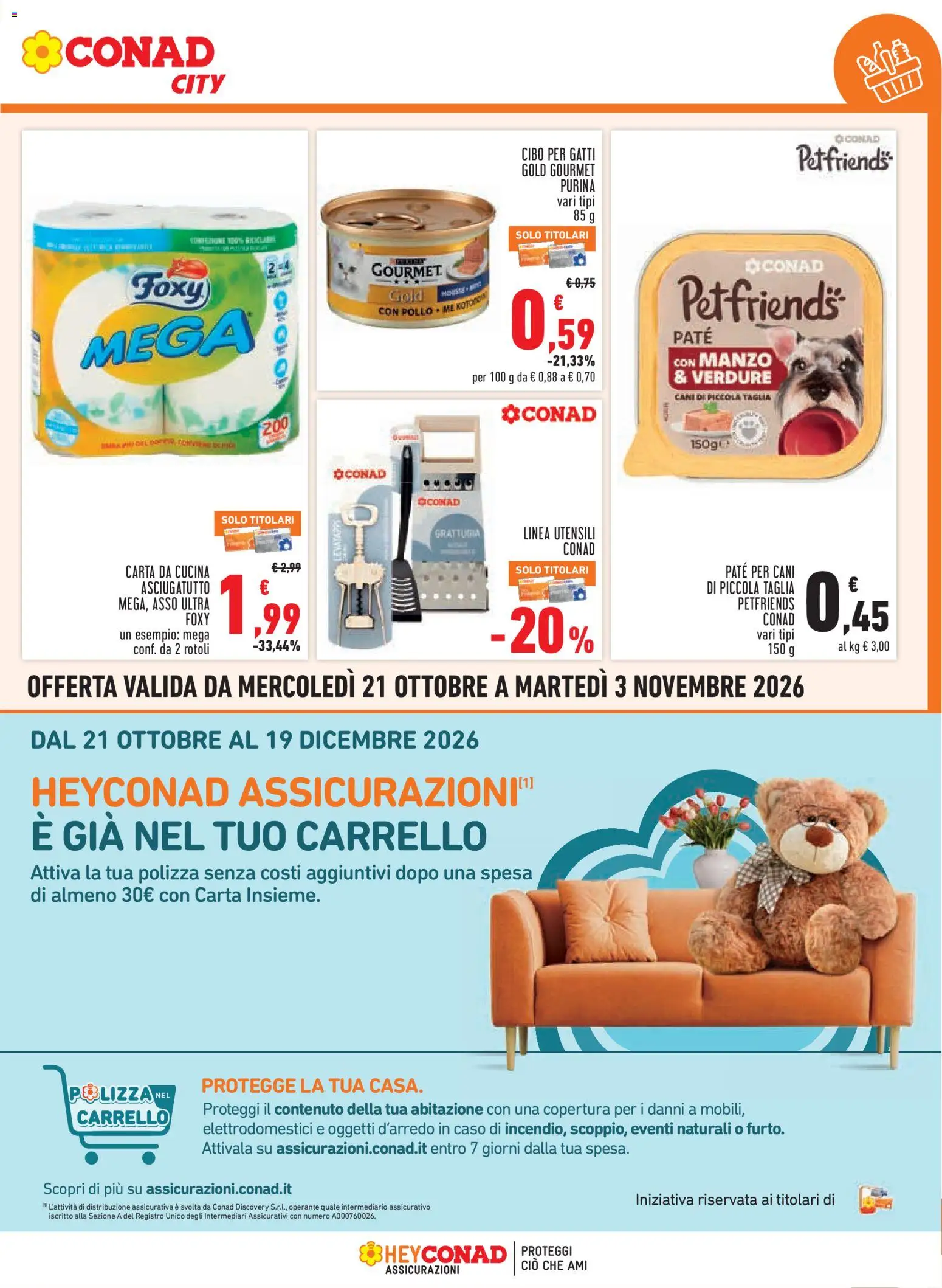 Volantino Conad del 21/10/2026 | Pagina: 19 | Prodotti: Paté, Verdure, Spatola, Asciugatutto