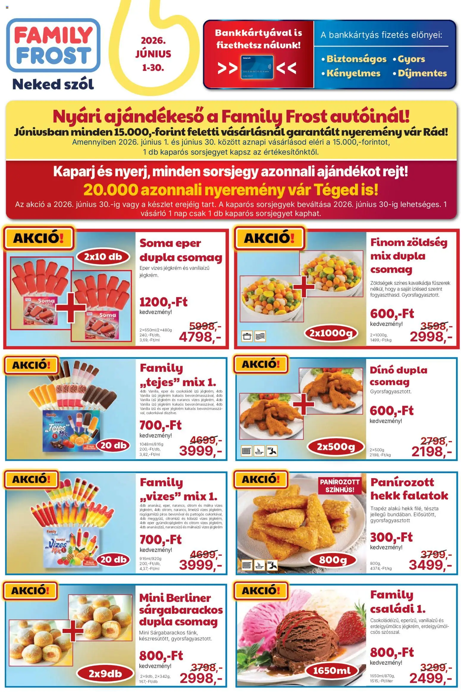 Family Frost akciós ujság - amely érvényes a következő dátumtól: 01.06.2026 | Oldal: 1 | Termékek: Fűszerek, Csokoládé, Eper, Citrom