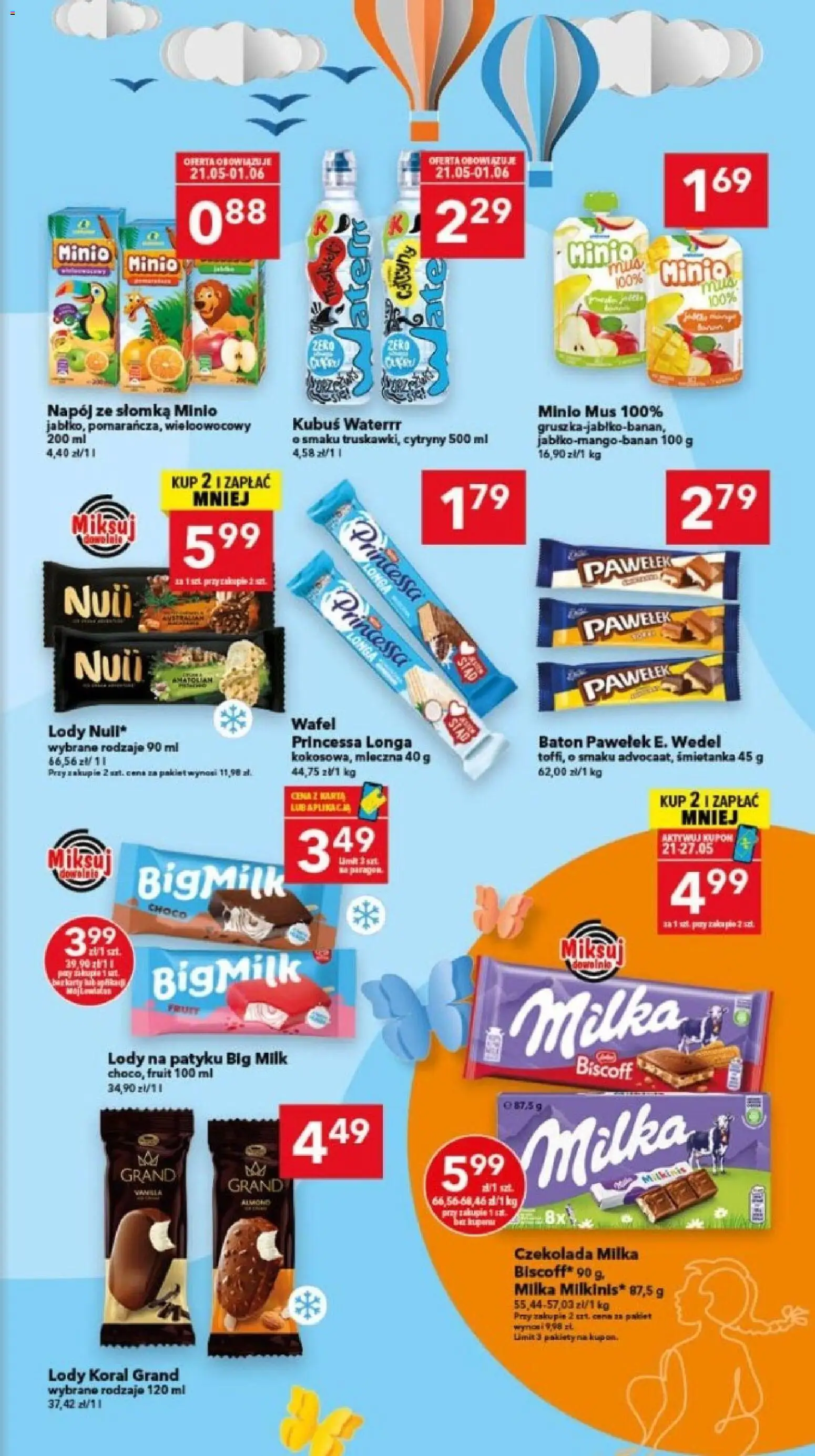 Lewiatan gazetka - Bydgoszcz od 21.05.2026 | Strona: 5 | Produkty: Milka, Lody na patyku, Lody koral, Lody