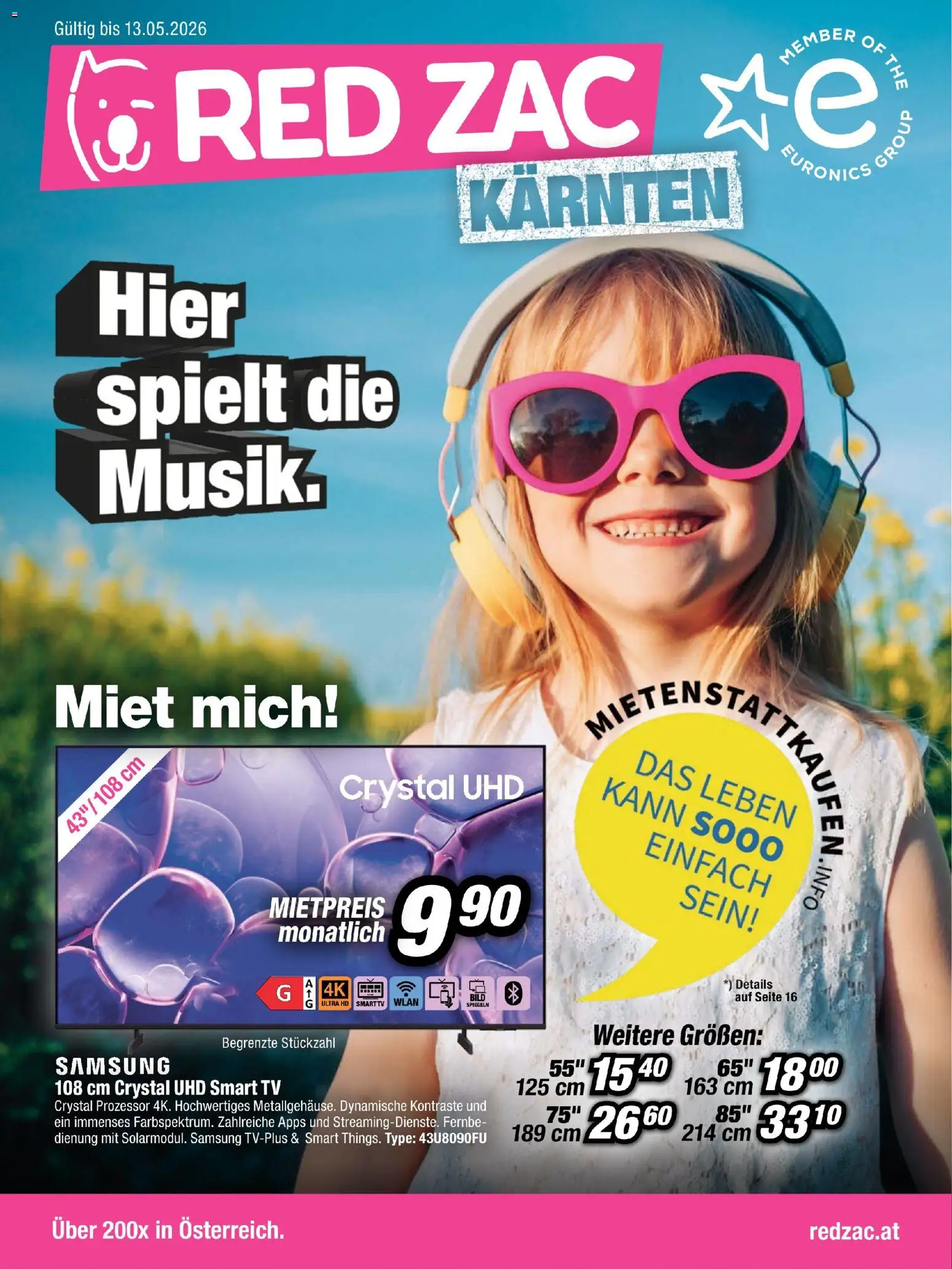 RED ZAC Kärnten gültig ab 26.04.2026 | Seite: 1 | Produkte: TV, Samsung