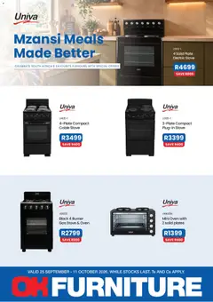 OK Furniture specials catalogue – valid from 25/09/2026