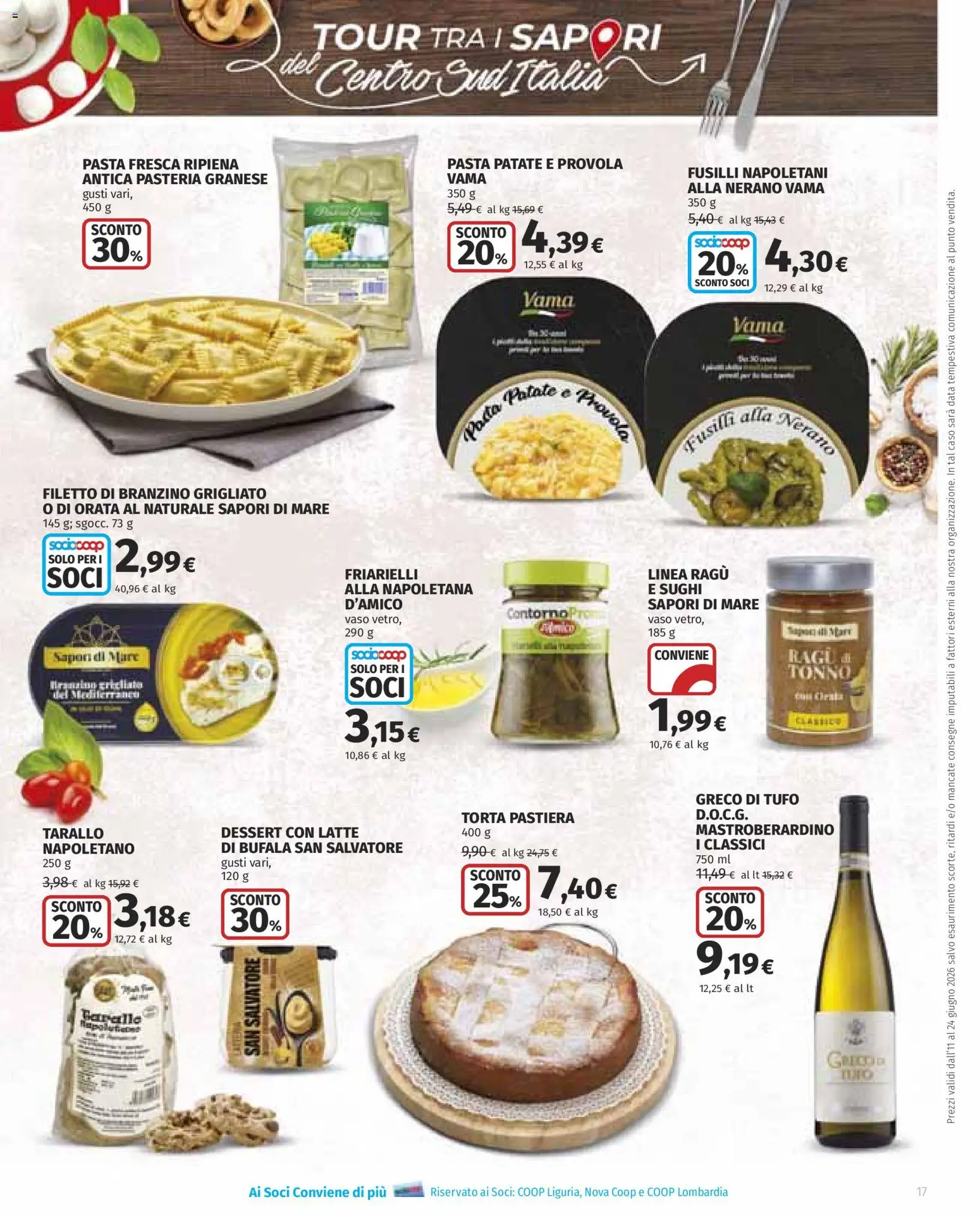 Volantino COOP del 11.06.2026 | Pagina: 17 | Prodotti: Orata, Data, Tonno, Vaso